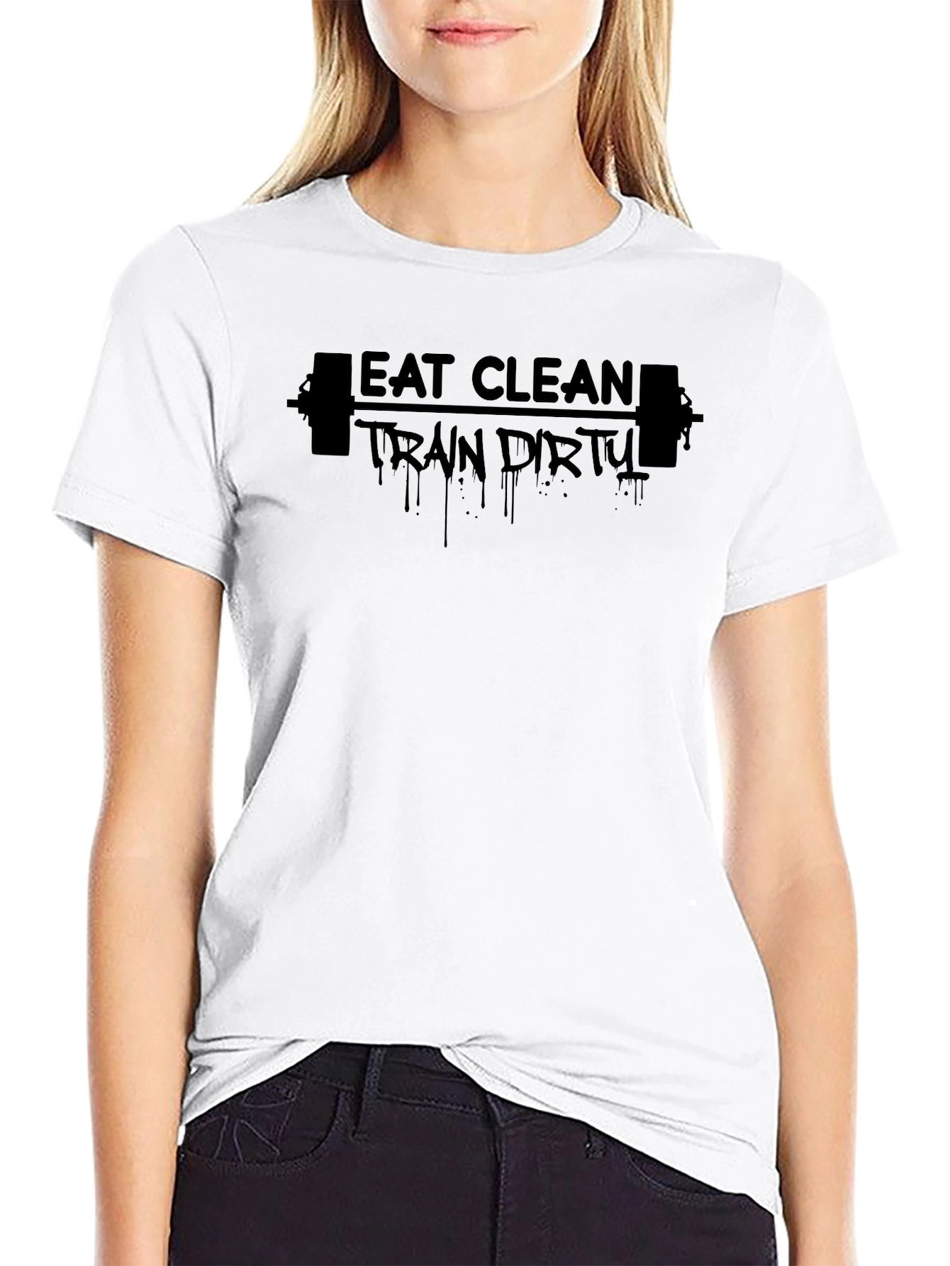 Eat Clean Train Dirty Black T-Shirt