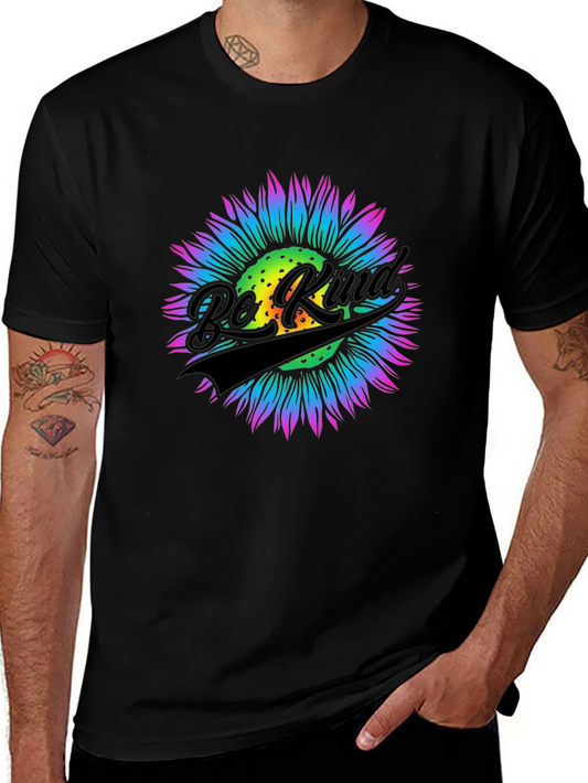 Be Kind Colorful Sunflower Graphic Tee