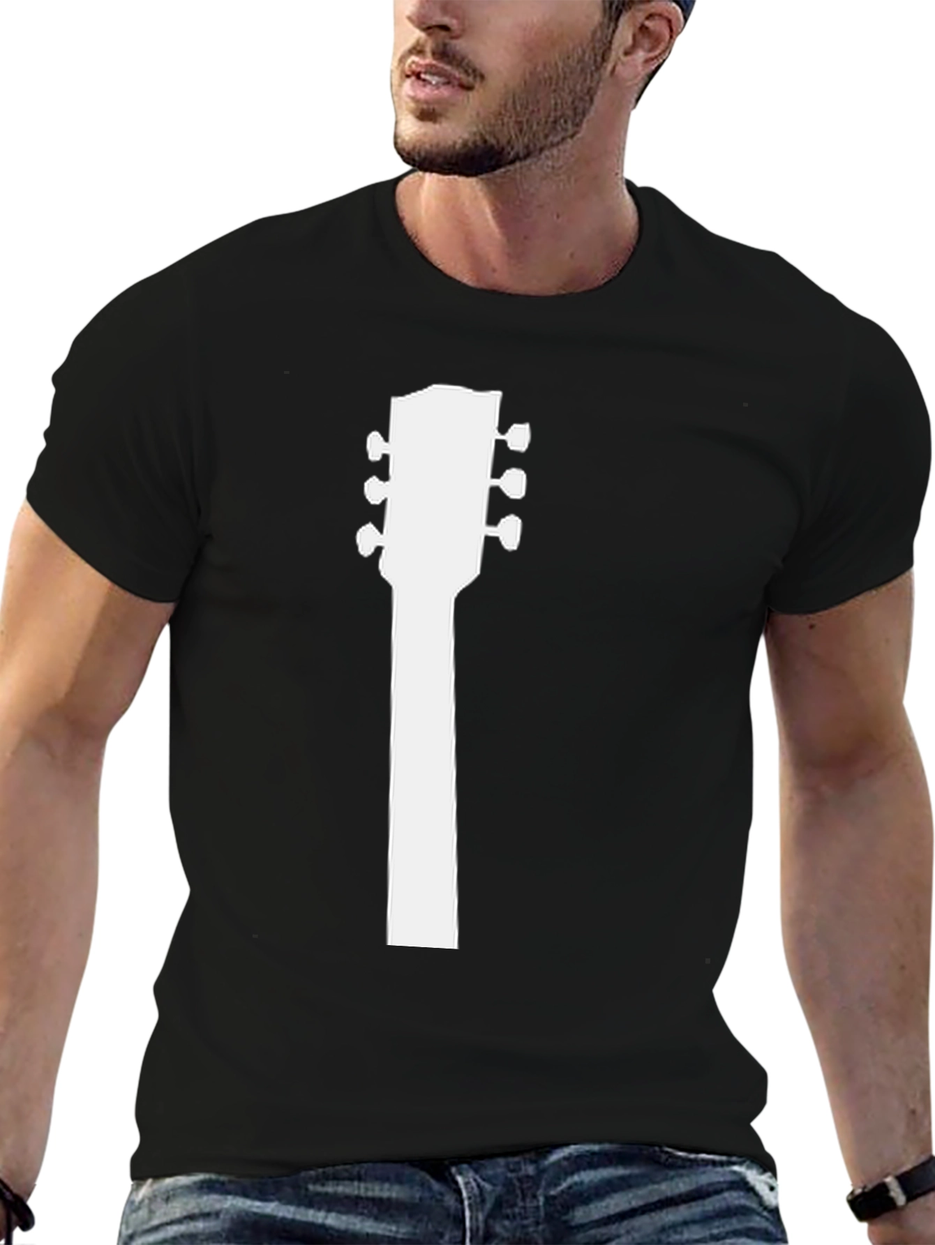 Guitar Headstock Tee - Rocker Music Shirt