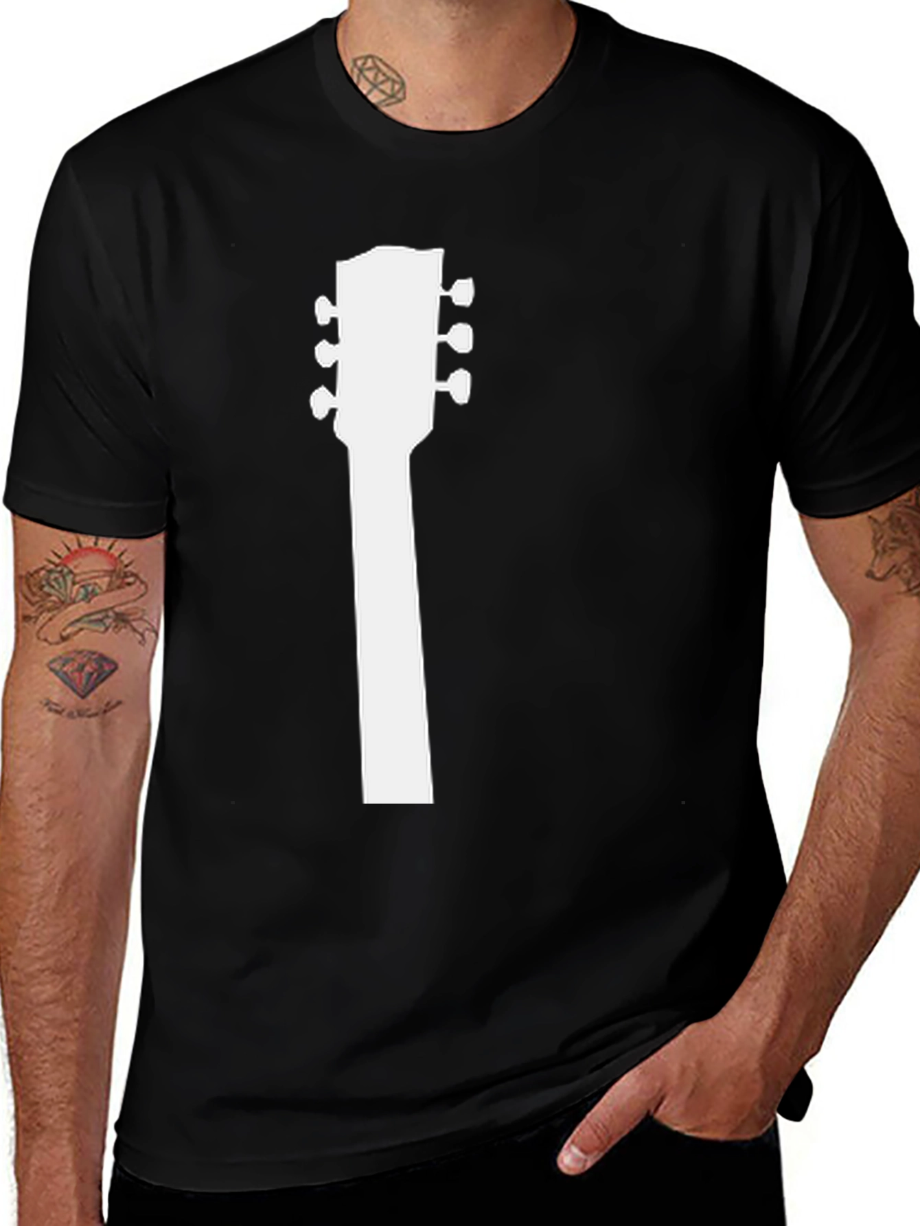 Guitar Headstock Tee - Rocker Music Shirt