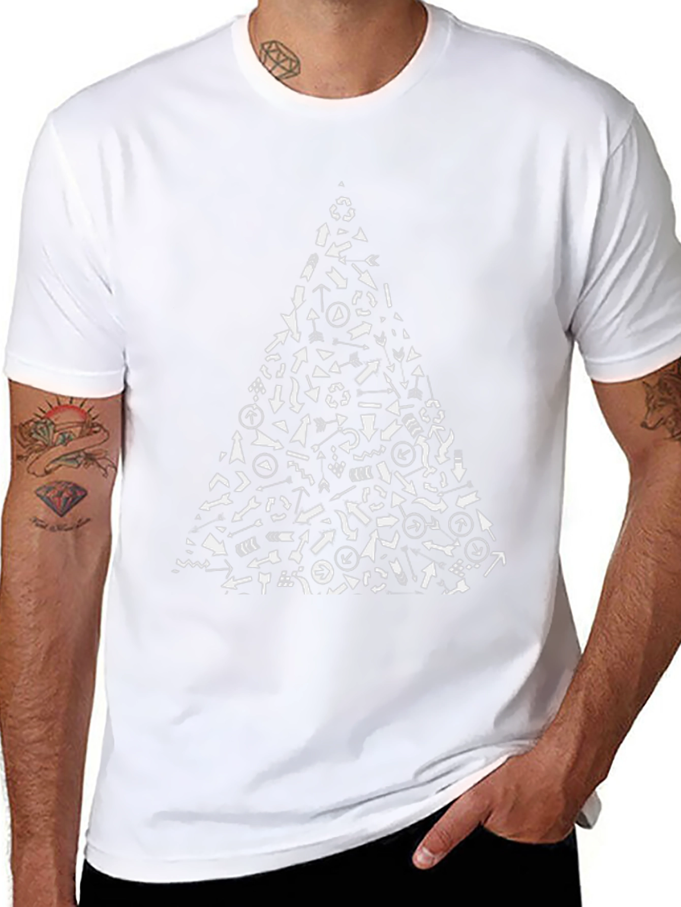 Arrow Christmas Tree Black T-Shirt