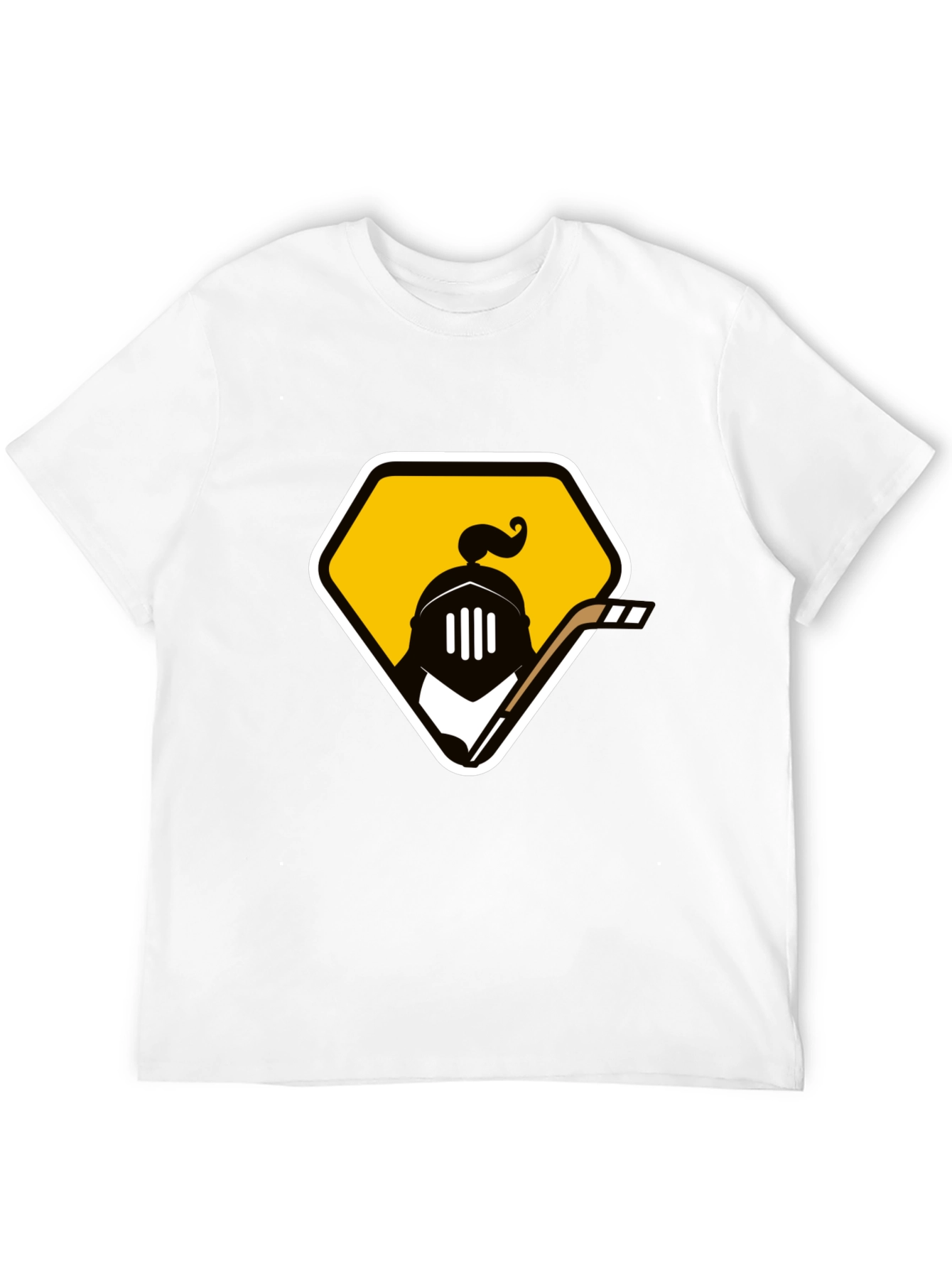 Knights Hockey Graphic Tee - Black Cotton T-Shirt