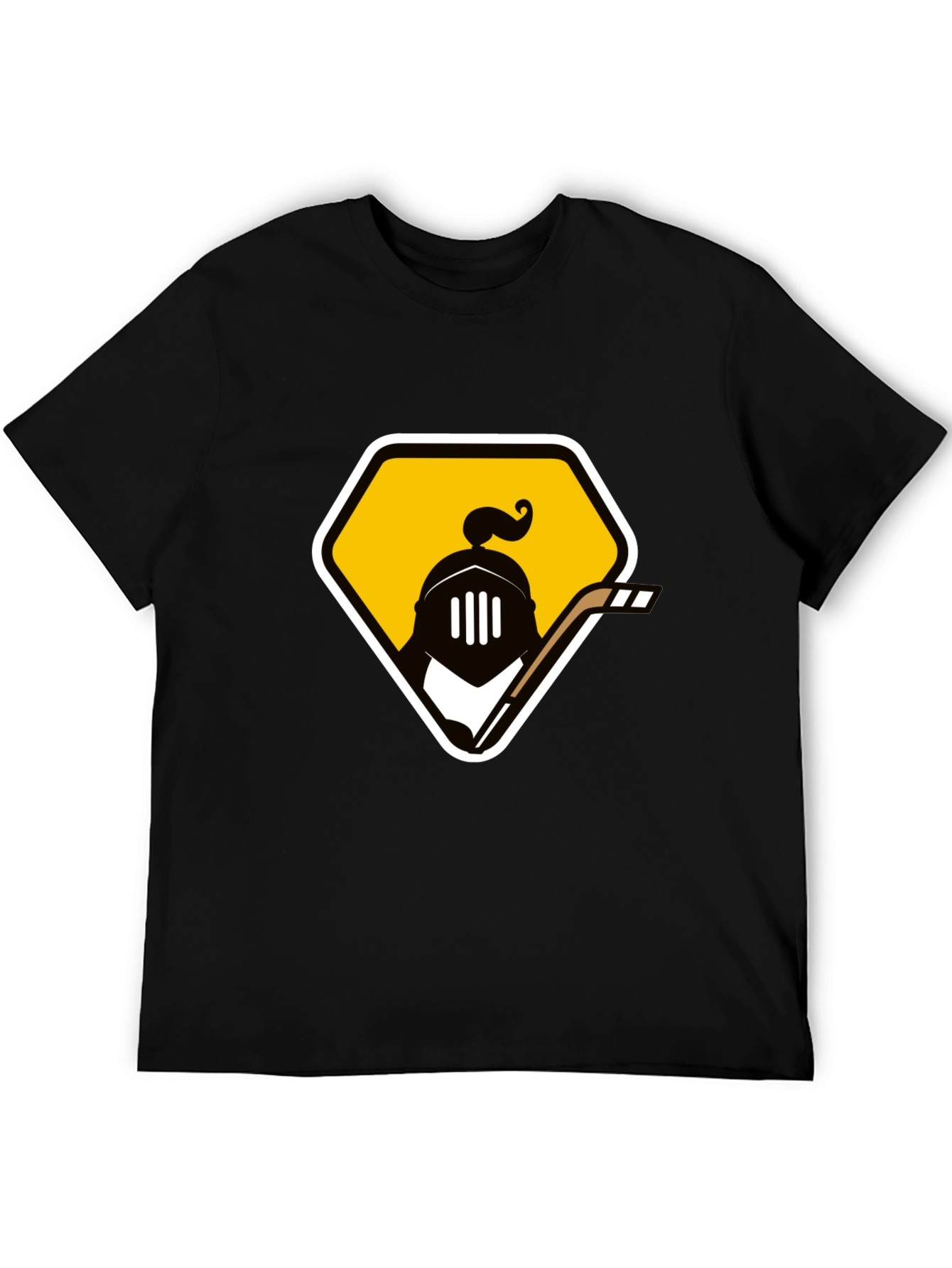 Knights Hockey Graphic Tee - Black Cotton T-Shirt