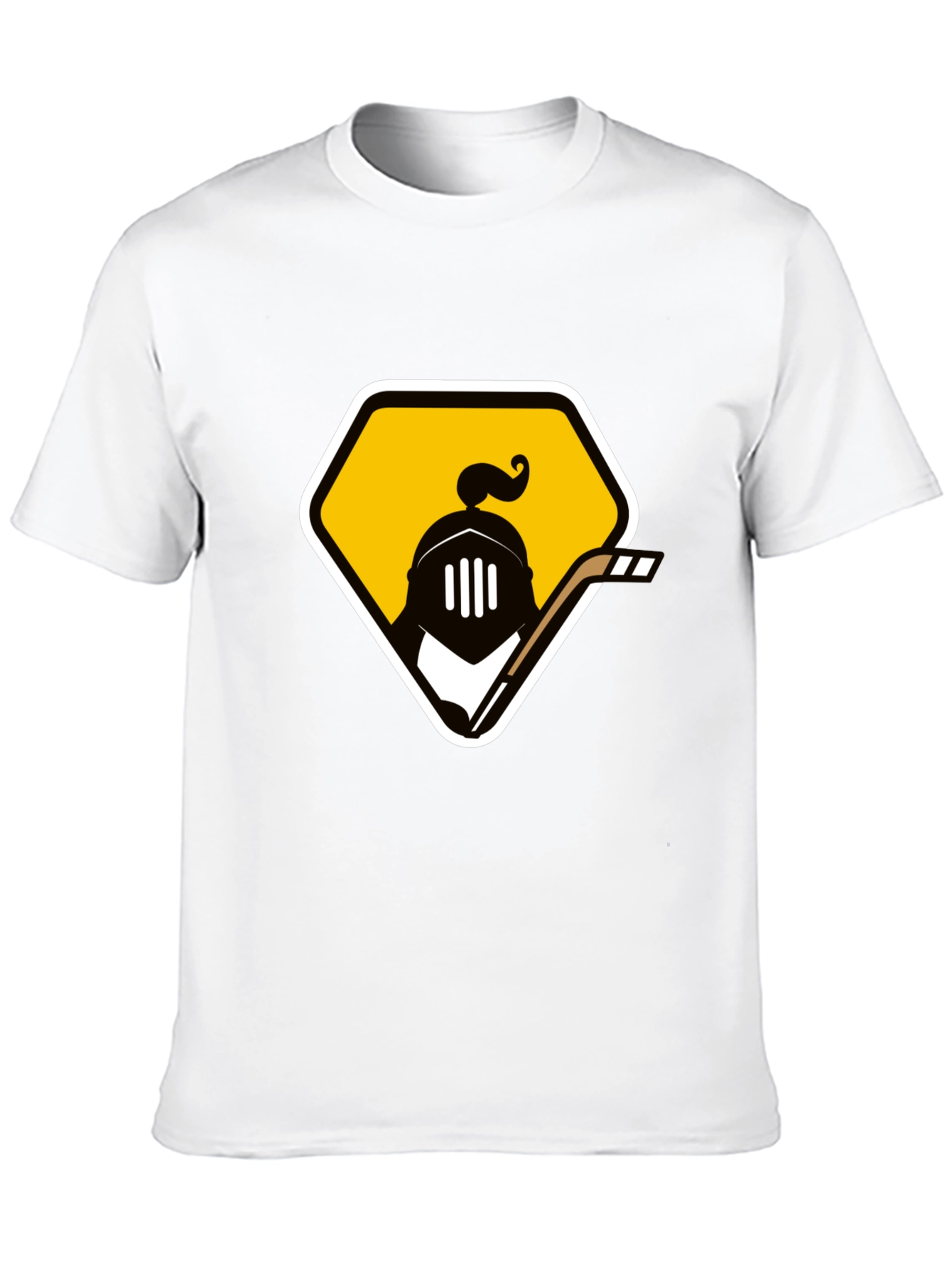 Knights Hockey Graphic Tee - Black Cotton T-Shirt
