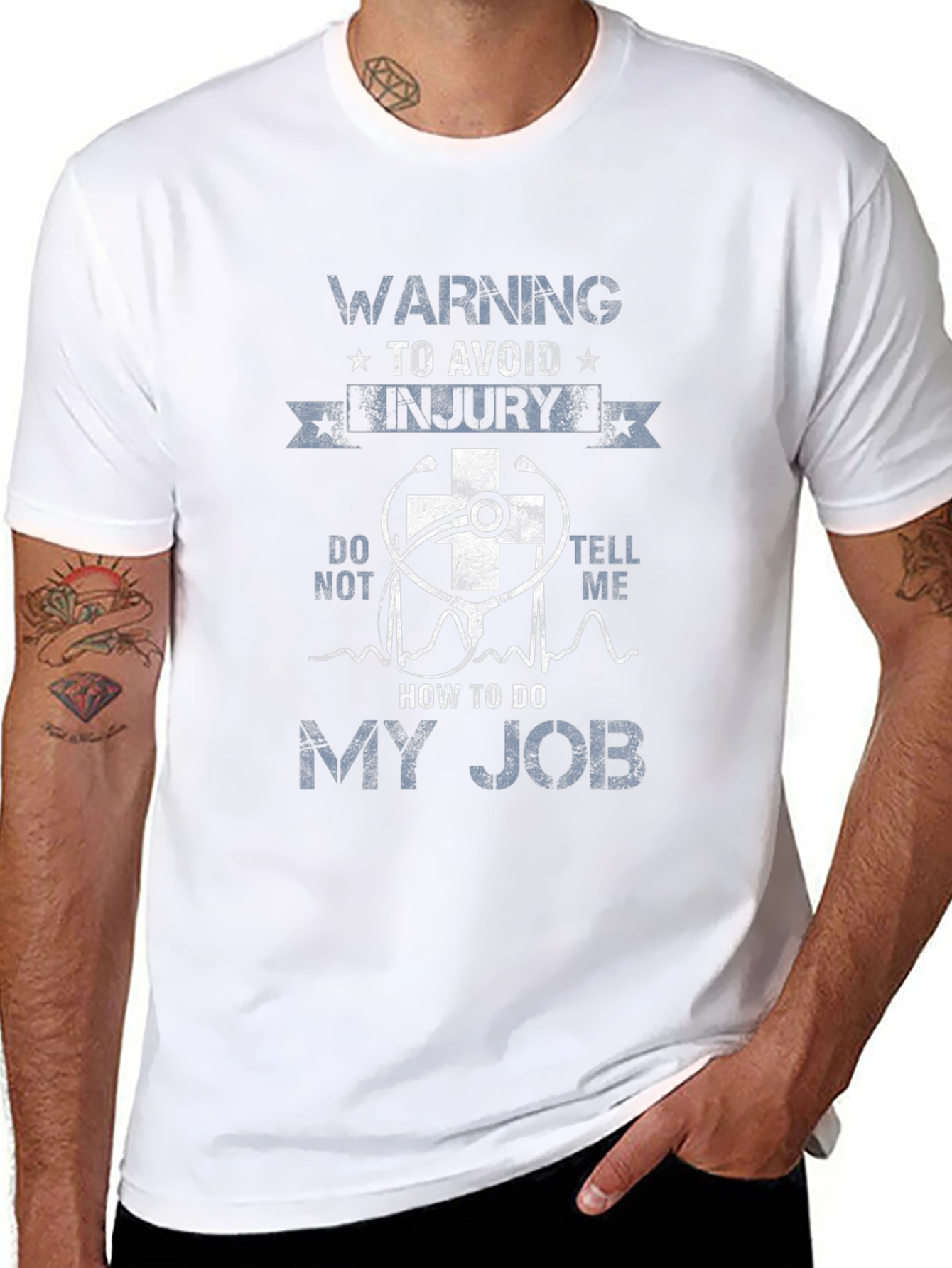 Warning To Avoid Injury - My Job Graphic T-Shirt