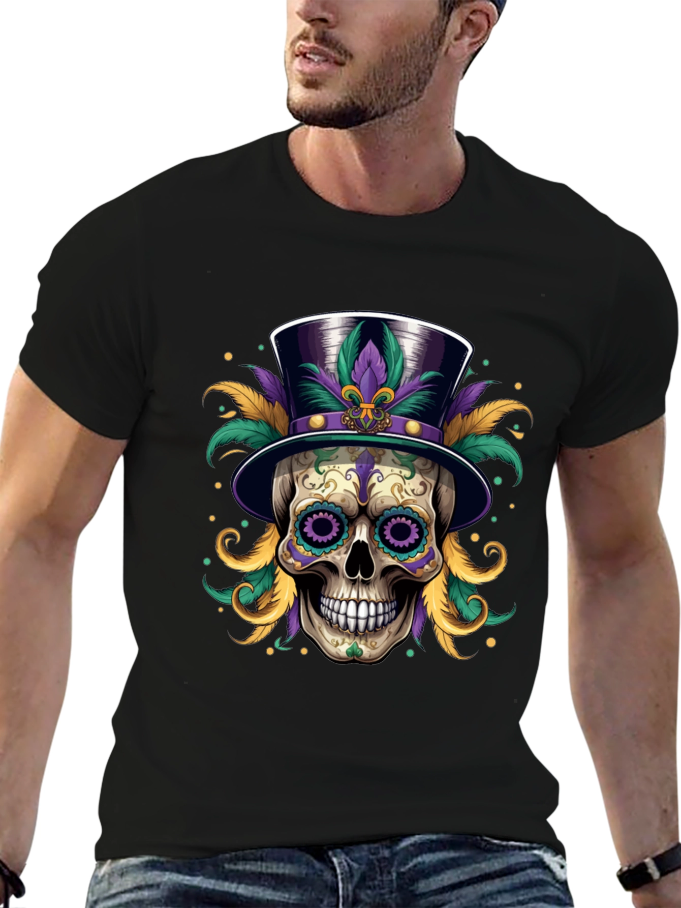 Mardi Gras Skull T-Shirt
