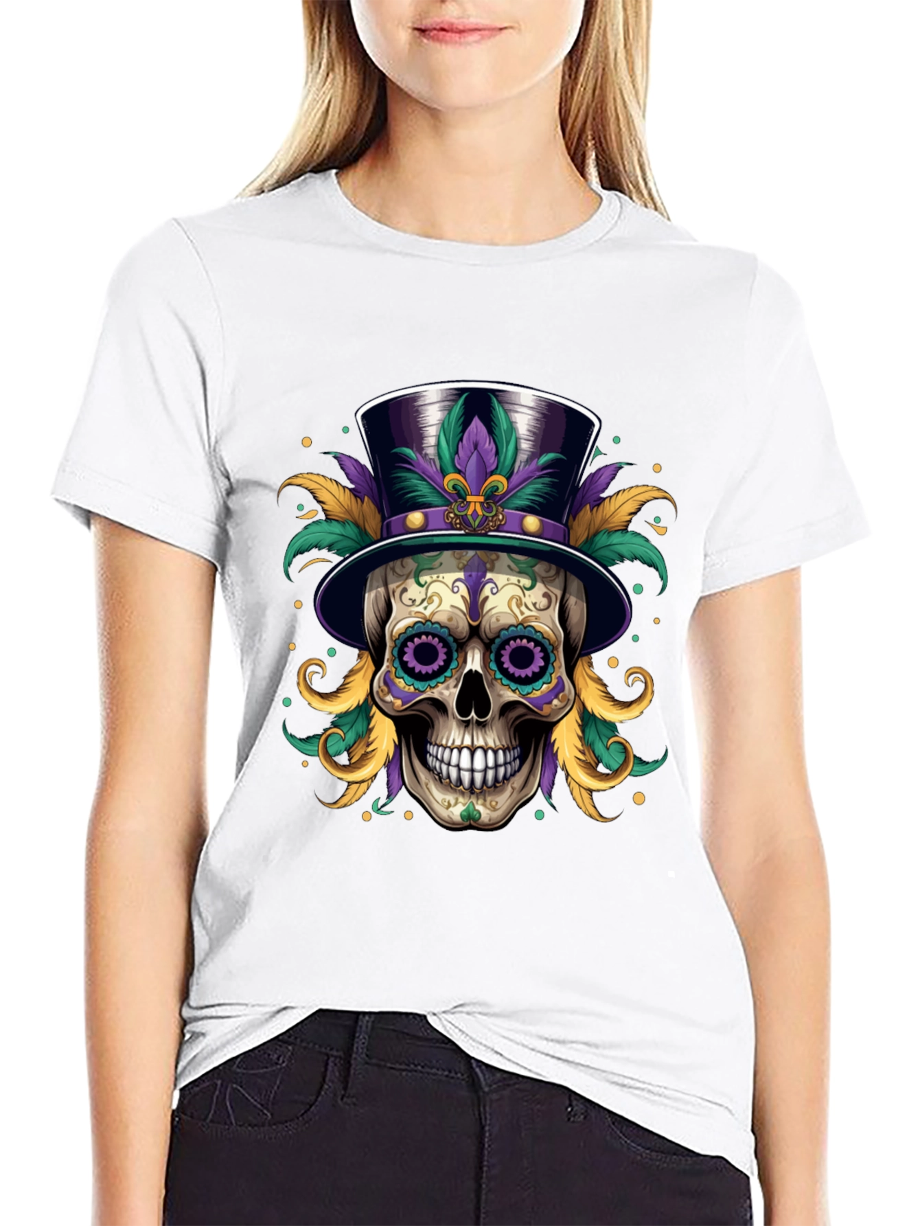 Mardi Gras Skull T-Shirt