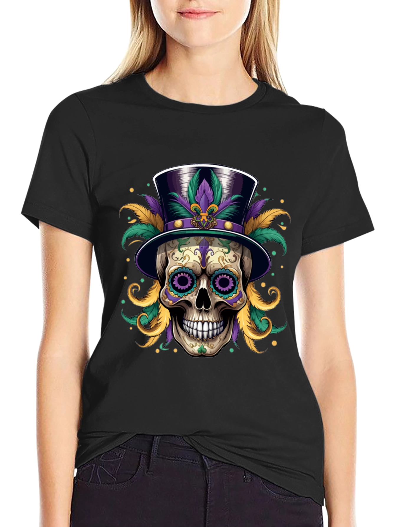 Mardi Gras Skull T-Shirt