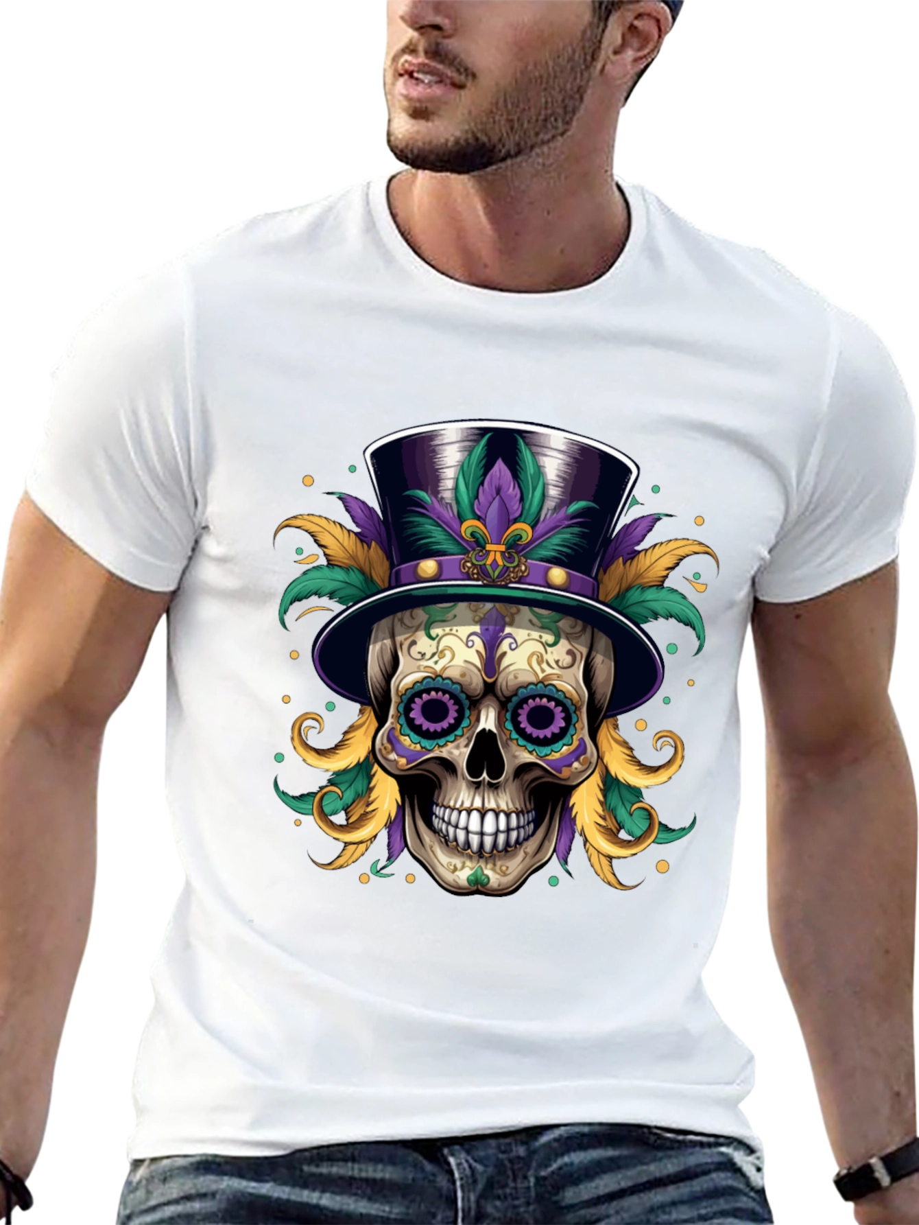 Mardi Gras Skull T-Shirt