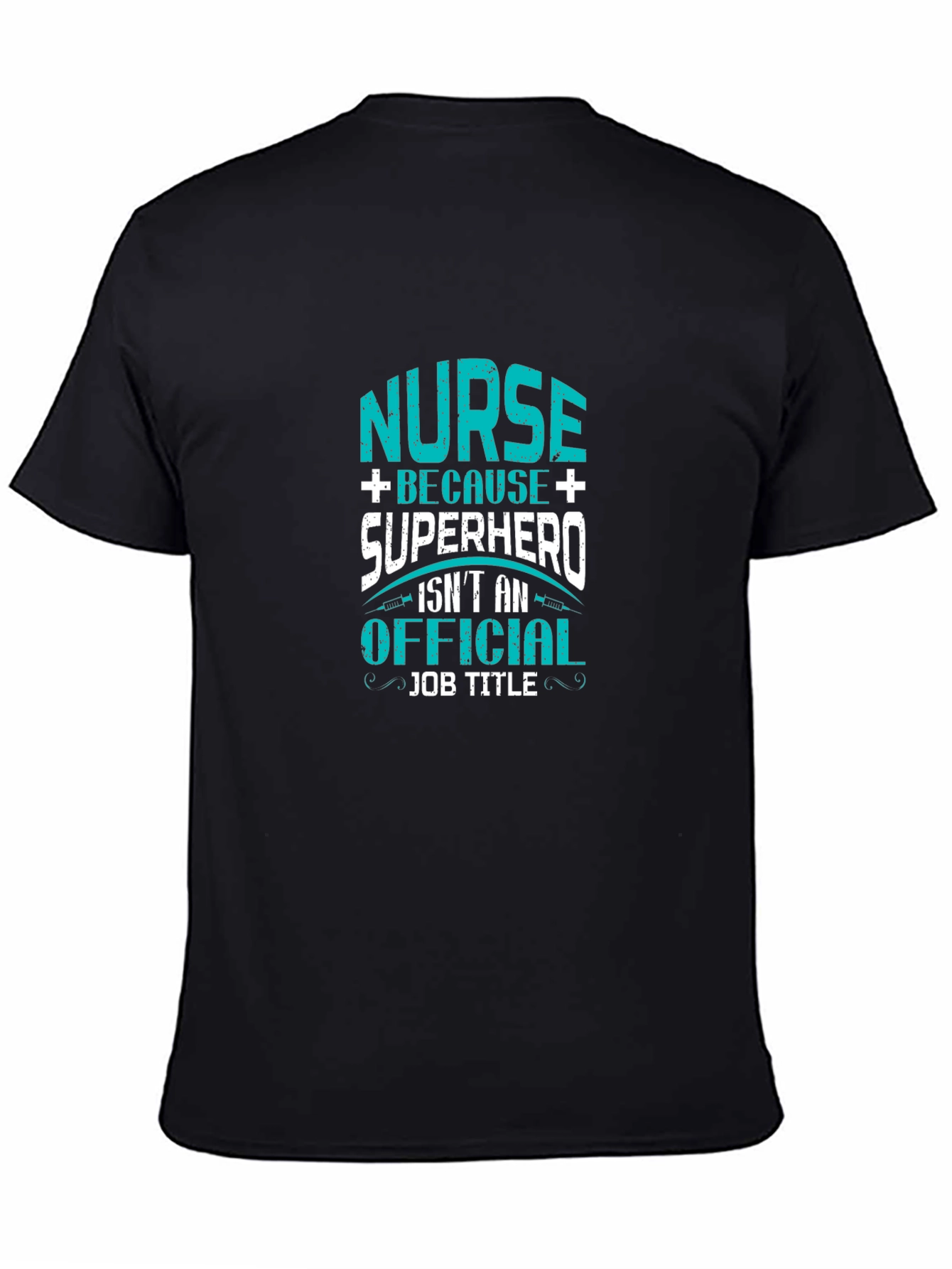 Nurse Superhero Graphic T-Shirt - Black Cotton Tee