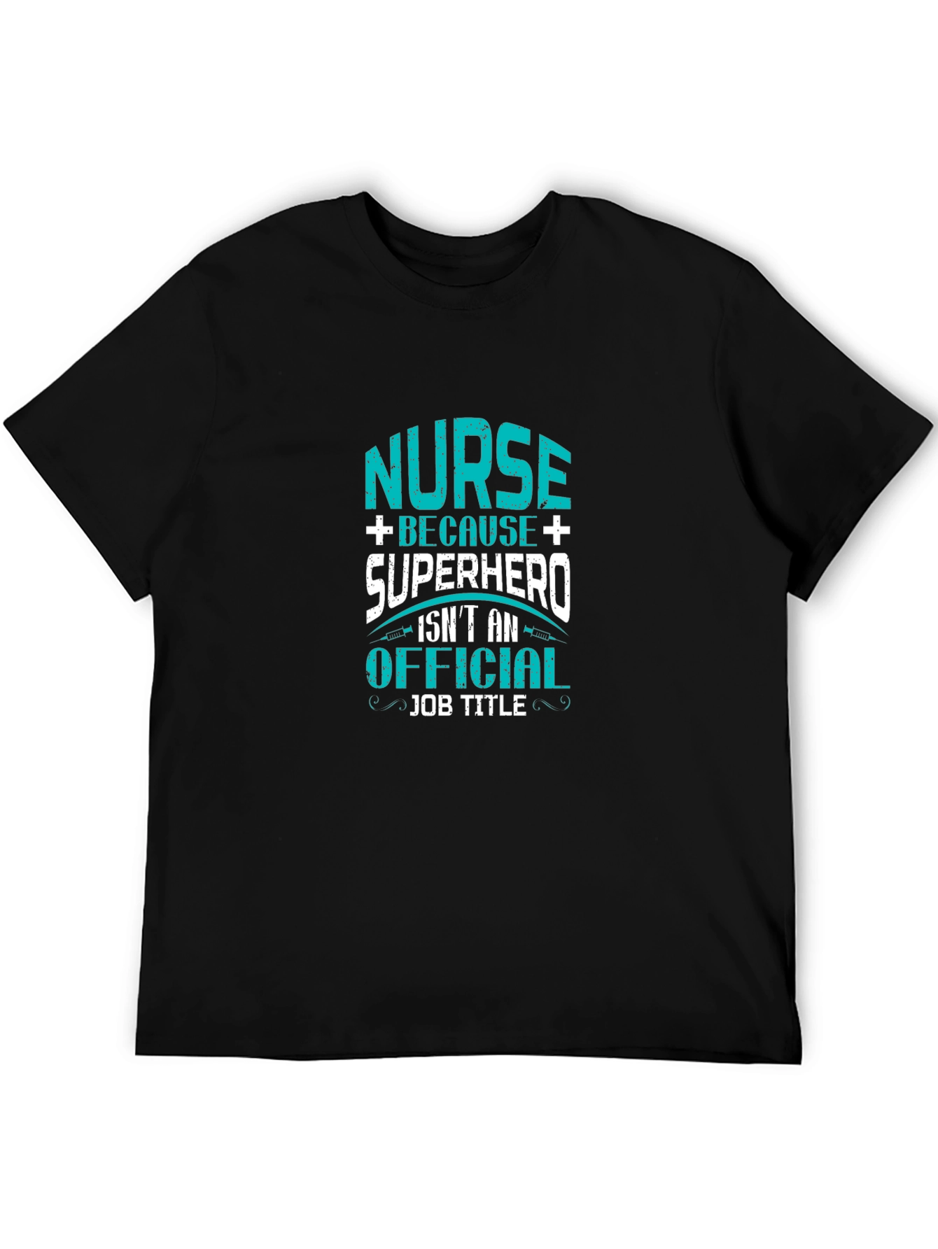 Nurse Superhero Graphic T-Shirt - Black Cotton Tee