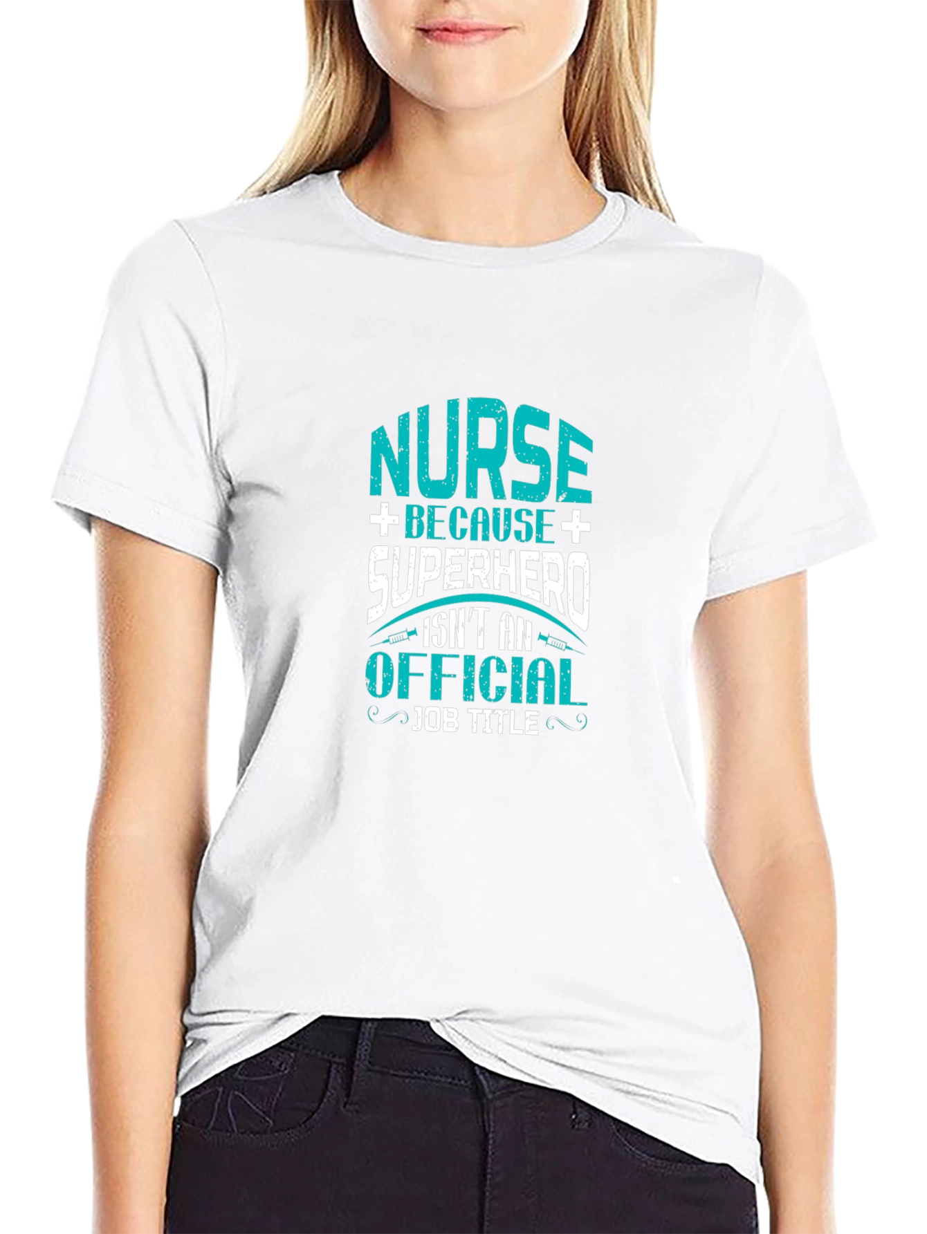 Nurse Superhero Graphic T-Shirt - Black Cotton Tee