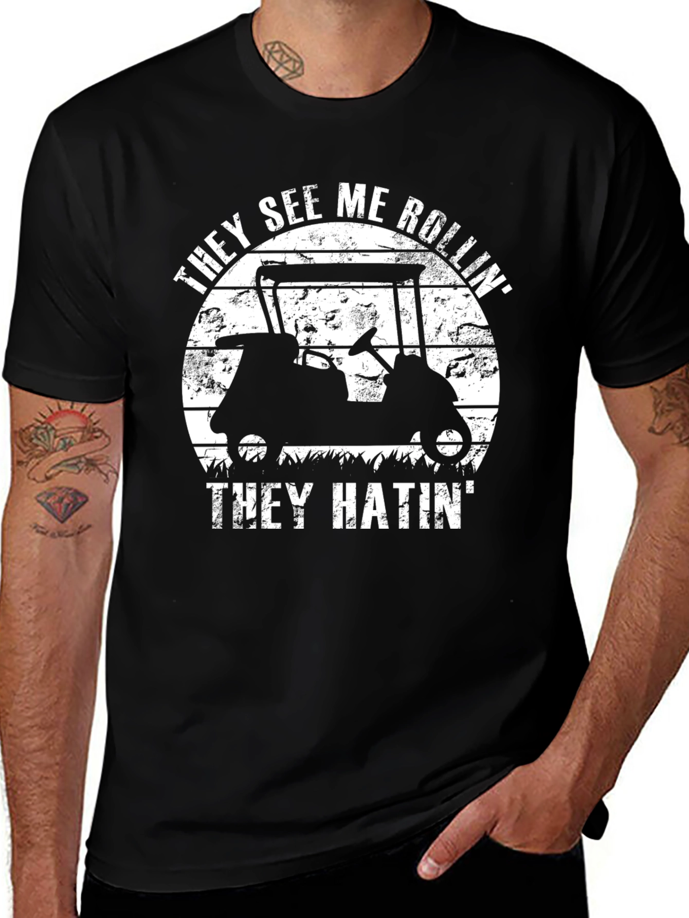 They See Me Rollin T-Shirt - Golf Cart Tee