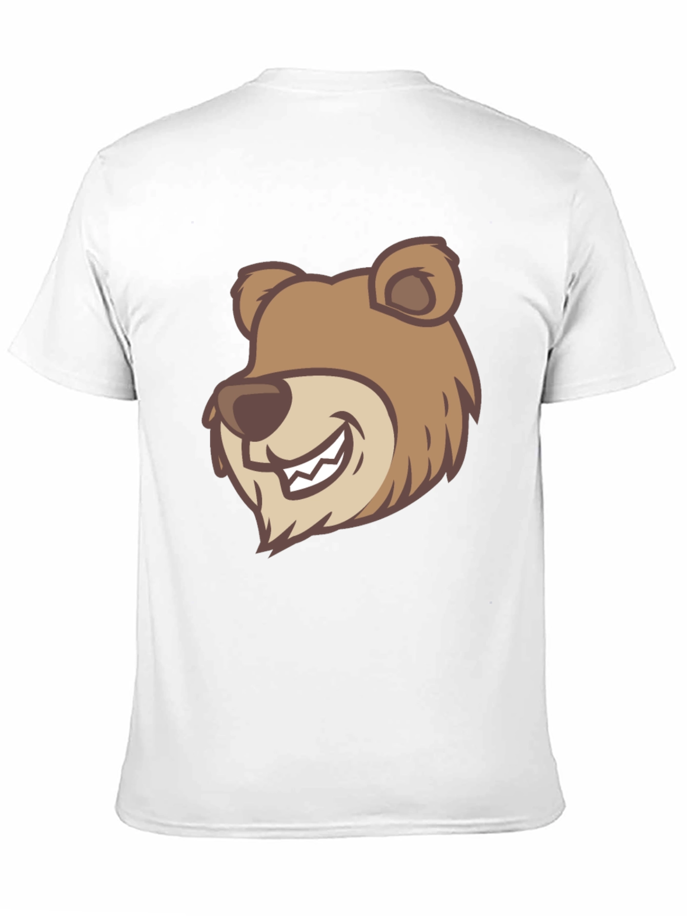 Cartoon Bear Graphic T-Shirt - Black