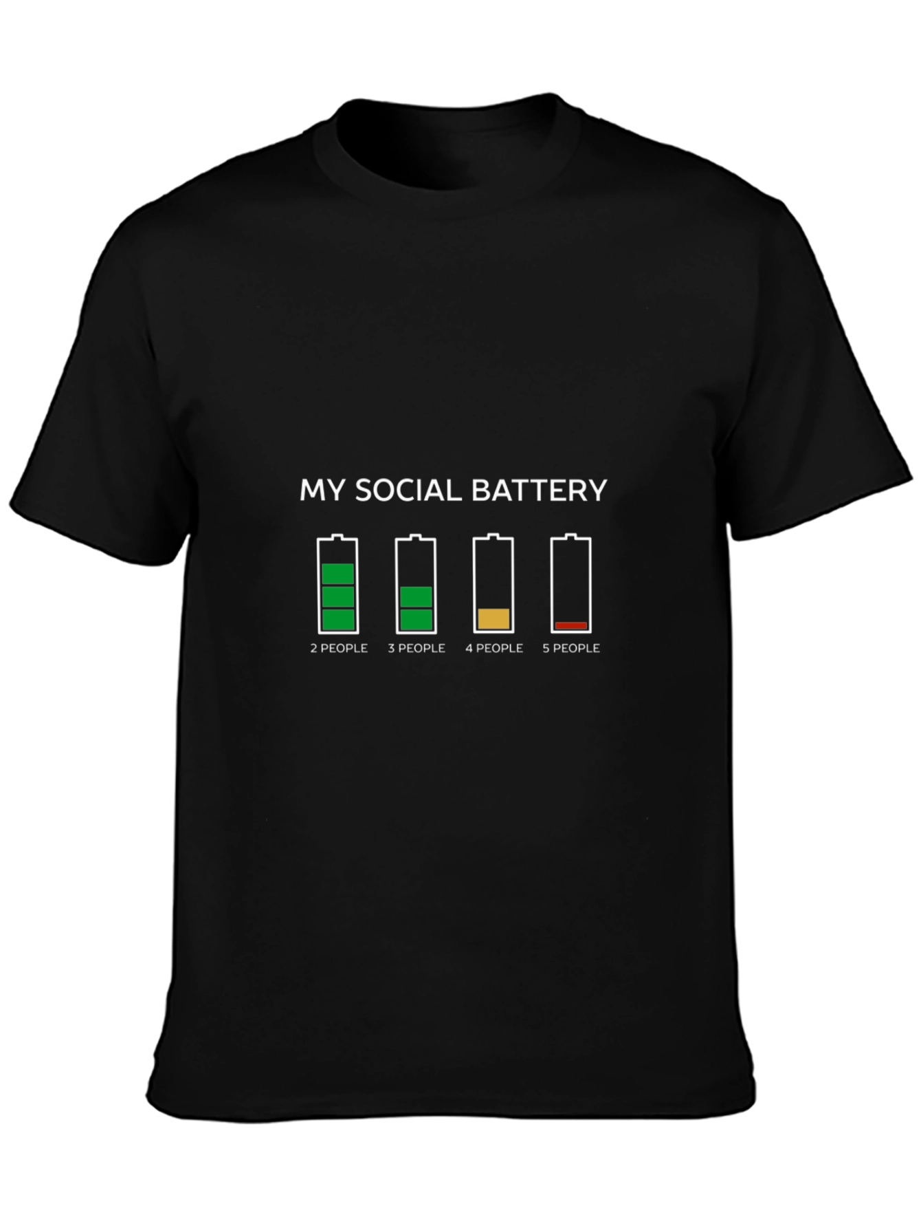 Social Battery Graphic Tee - Introvert Humor