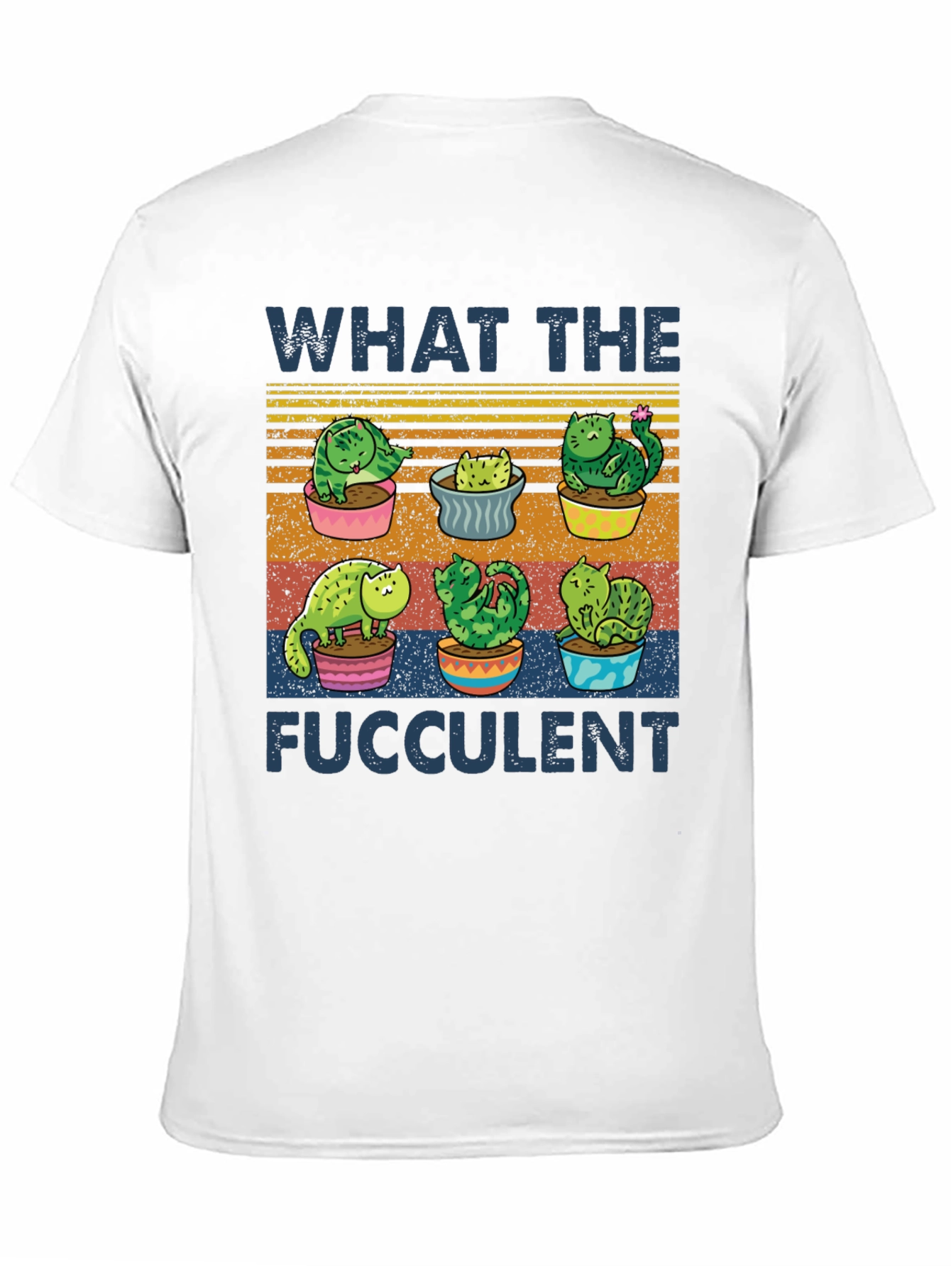 What The Fucculent T-Shirt Cat Succulent Puns