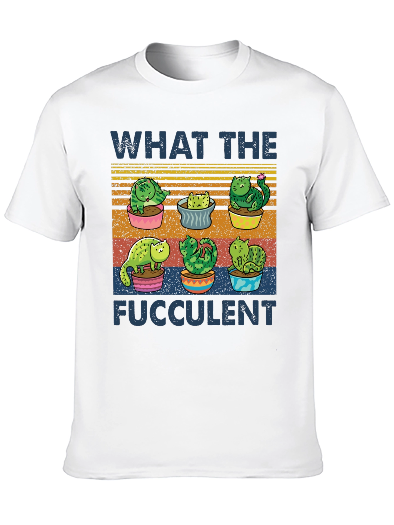 What The Fucculent T-Shirt Cat Succulent Puns