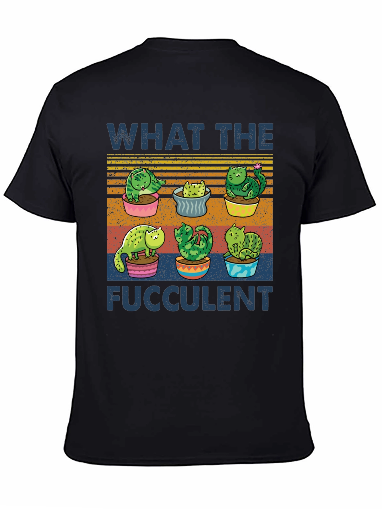 What The Fucculent T-Shirt Cat Succulent Puns