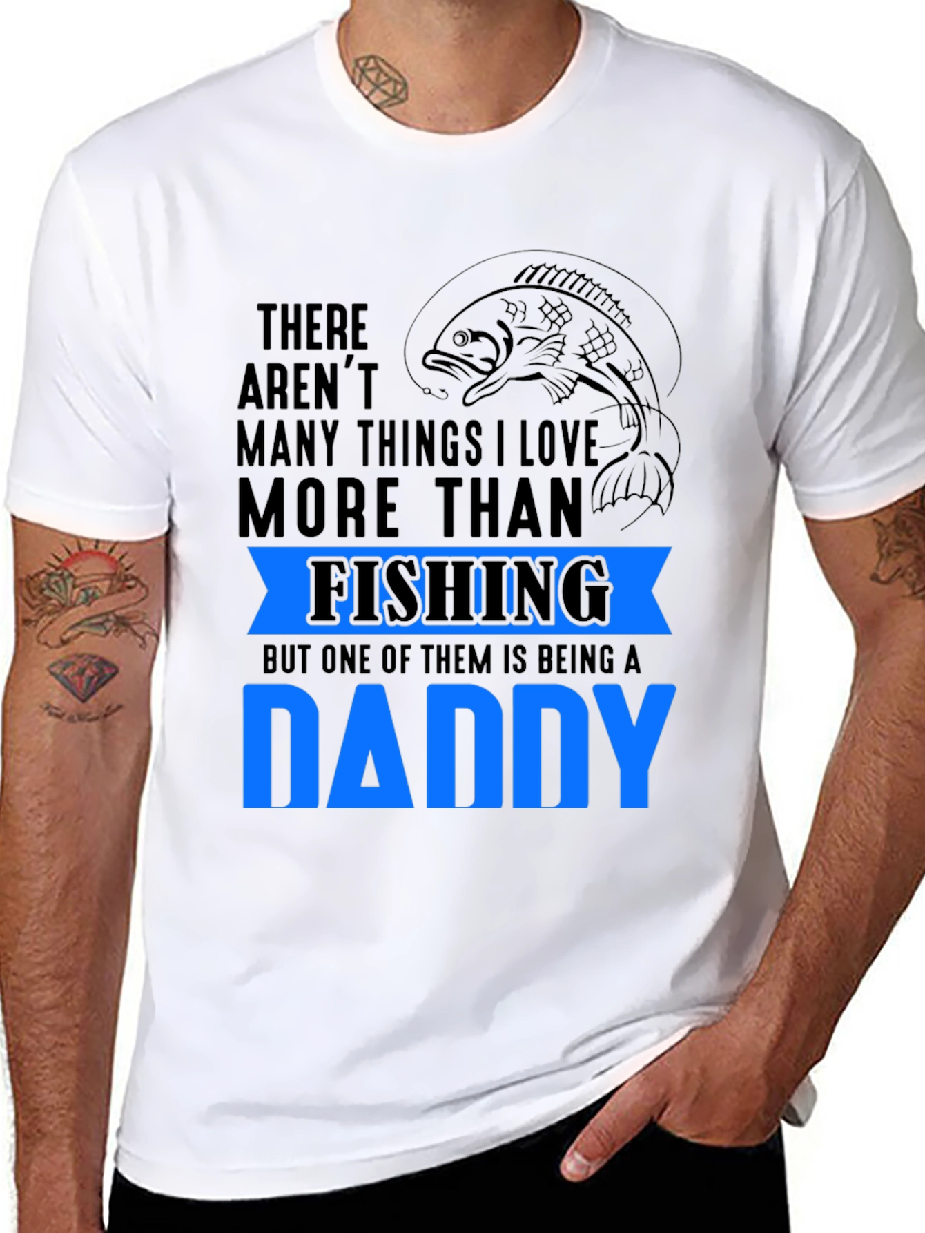 Fishing Daddy T-Shirt: Love Fishing & Being A Dad