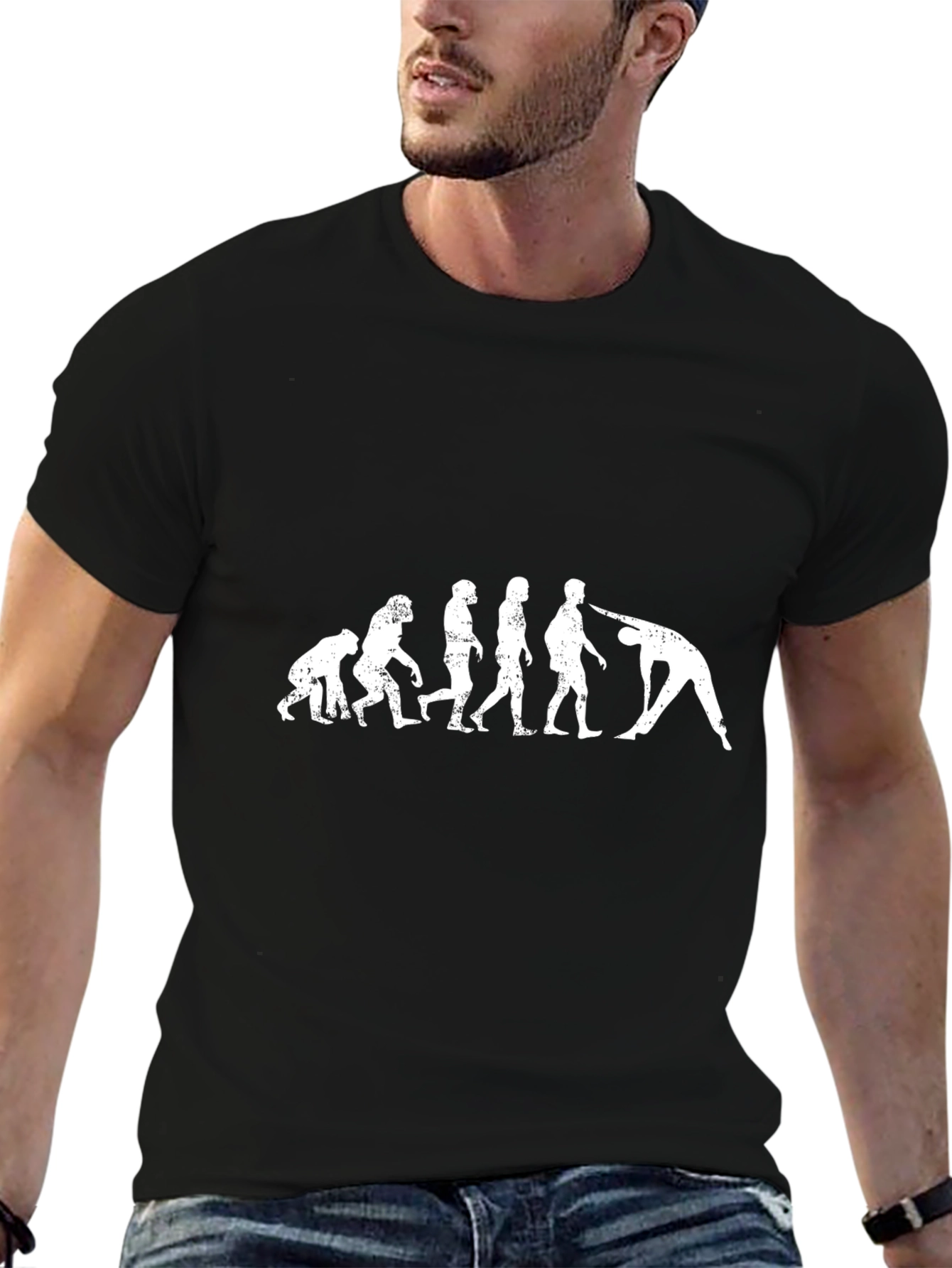 Evolution of Yoga Black T-Shirt