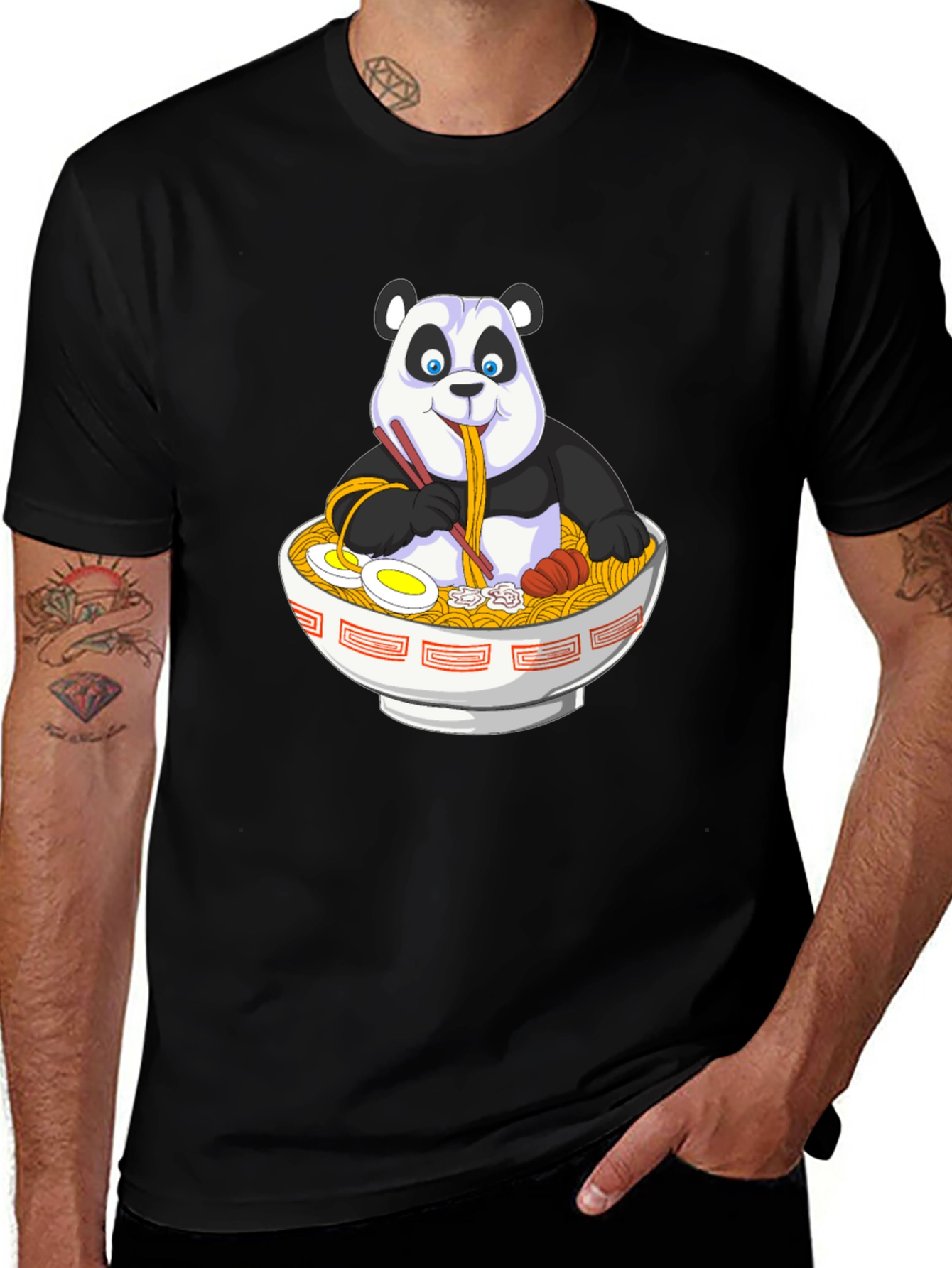 Ramen Panda T-Shirt - Unique Graphic Tee
