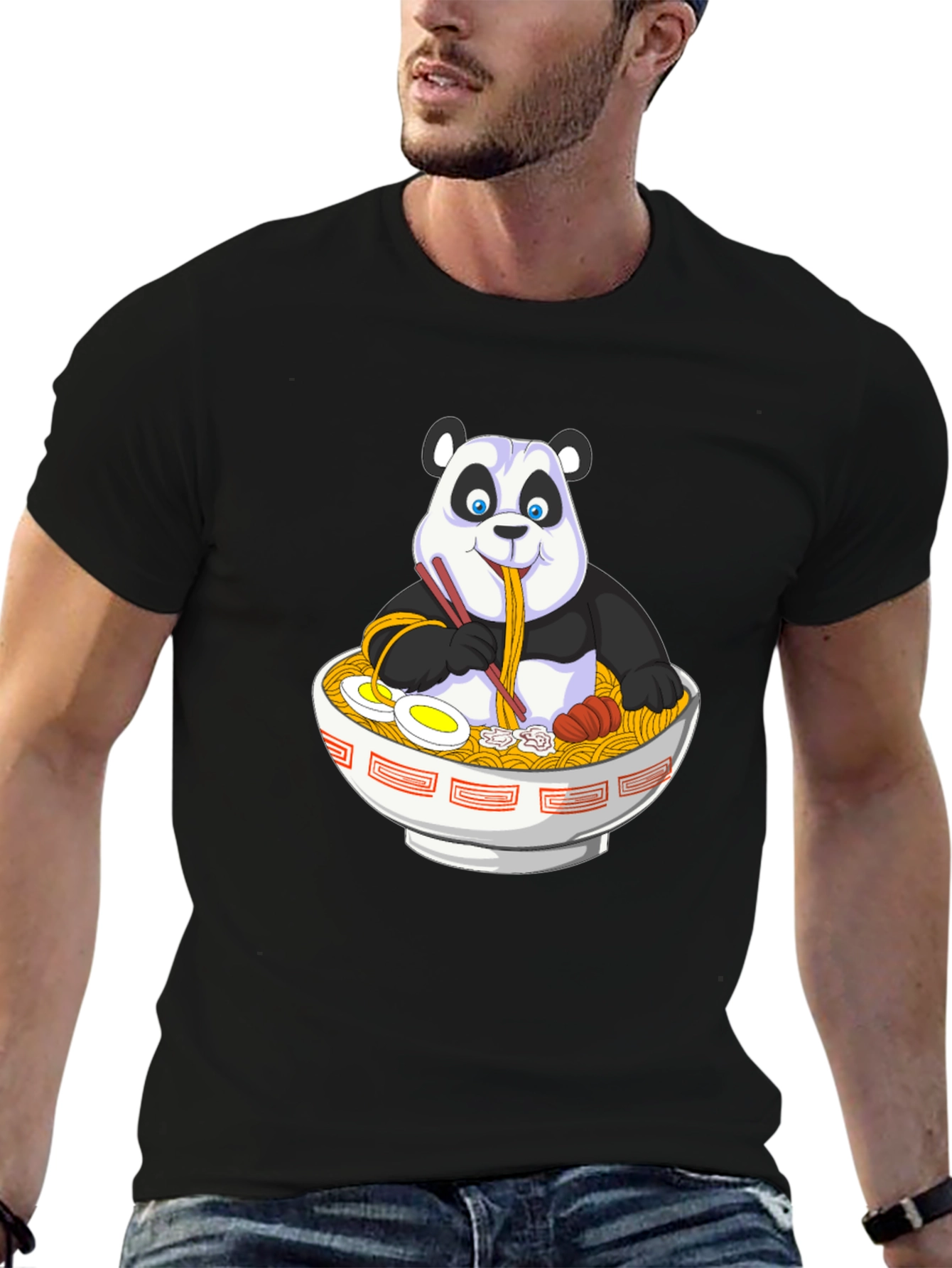 Ramen Panda T-Shirt - Unique Graphic Tee