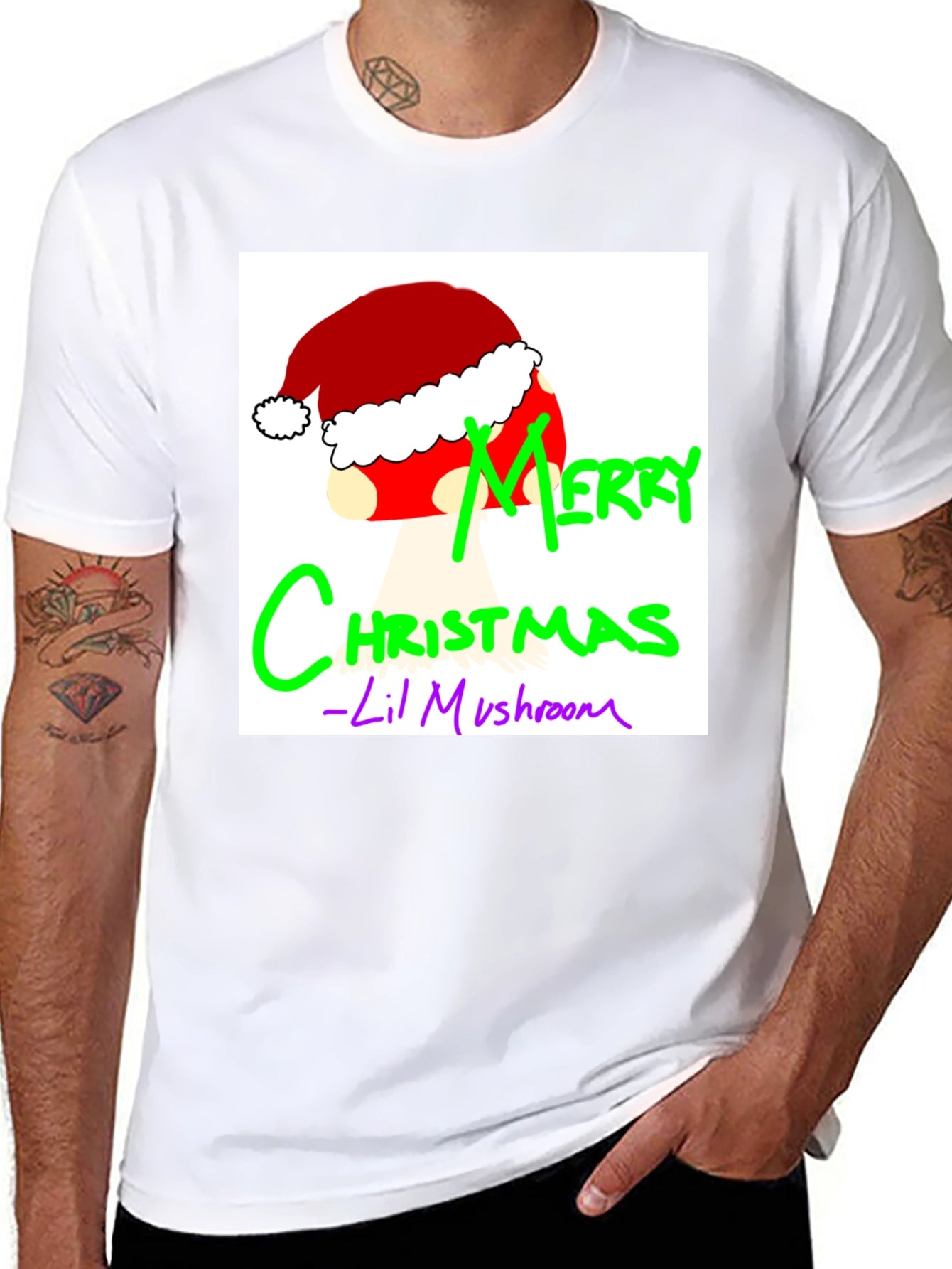 Merry Christmas Lil Mushroom Tee