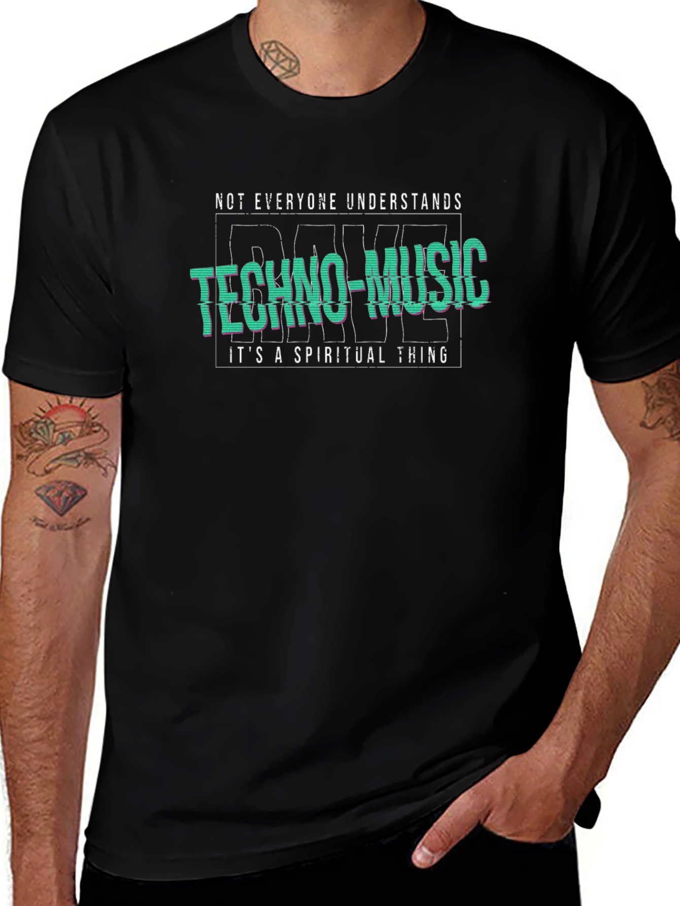 Techno-Music Spiritual T-Shirt - Unique Graphic Tee