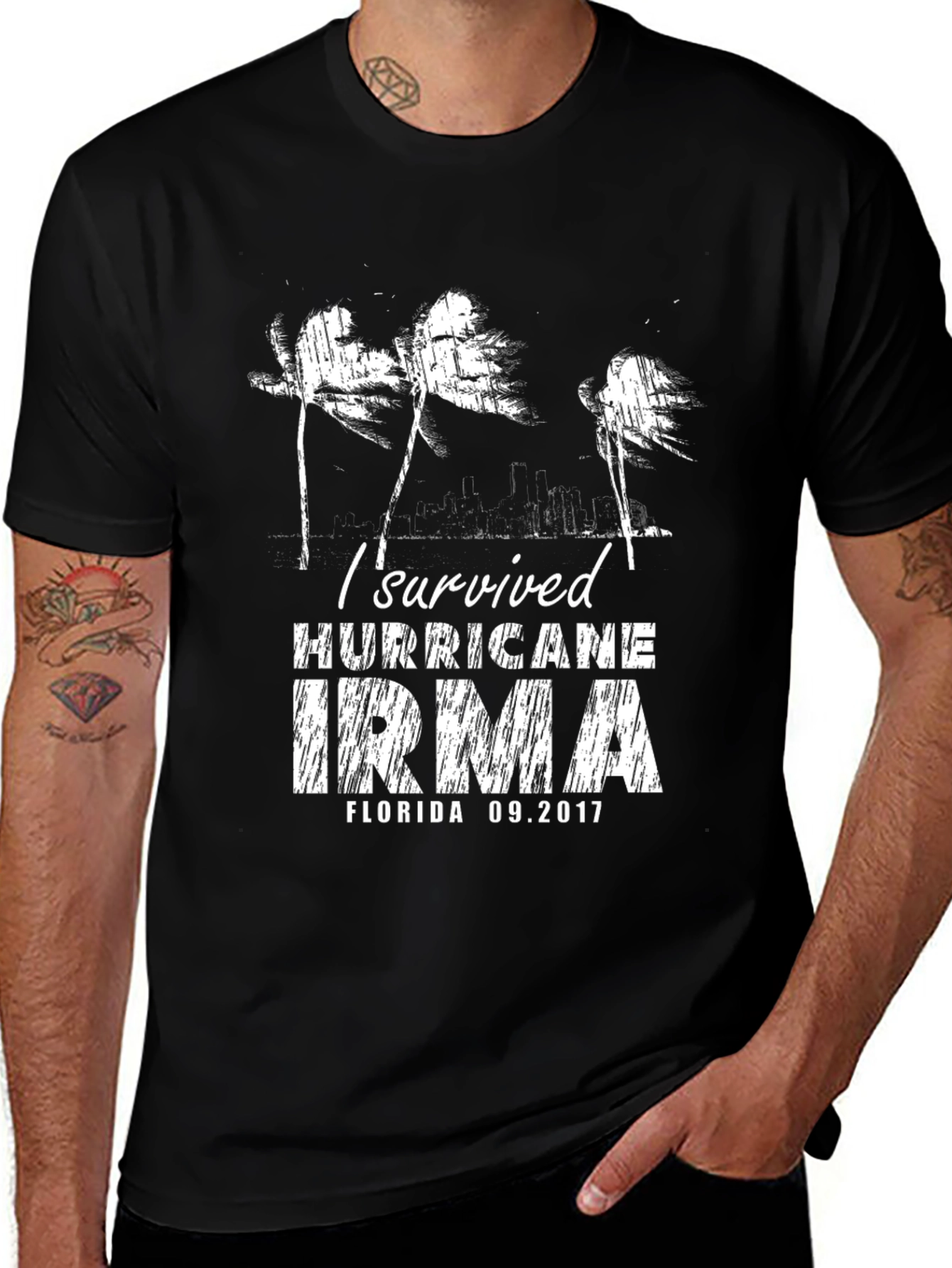 I Survived Hurricane Irma T-Shirt Florida 2017
