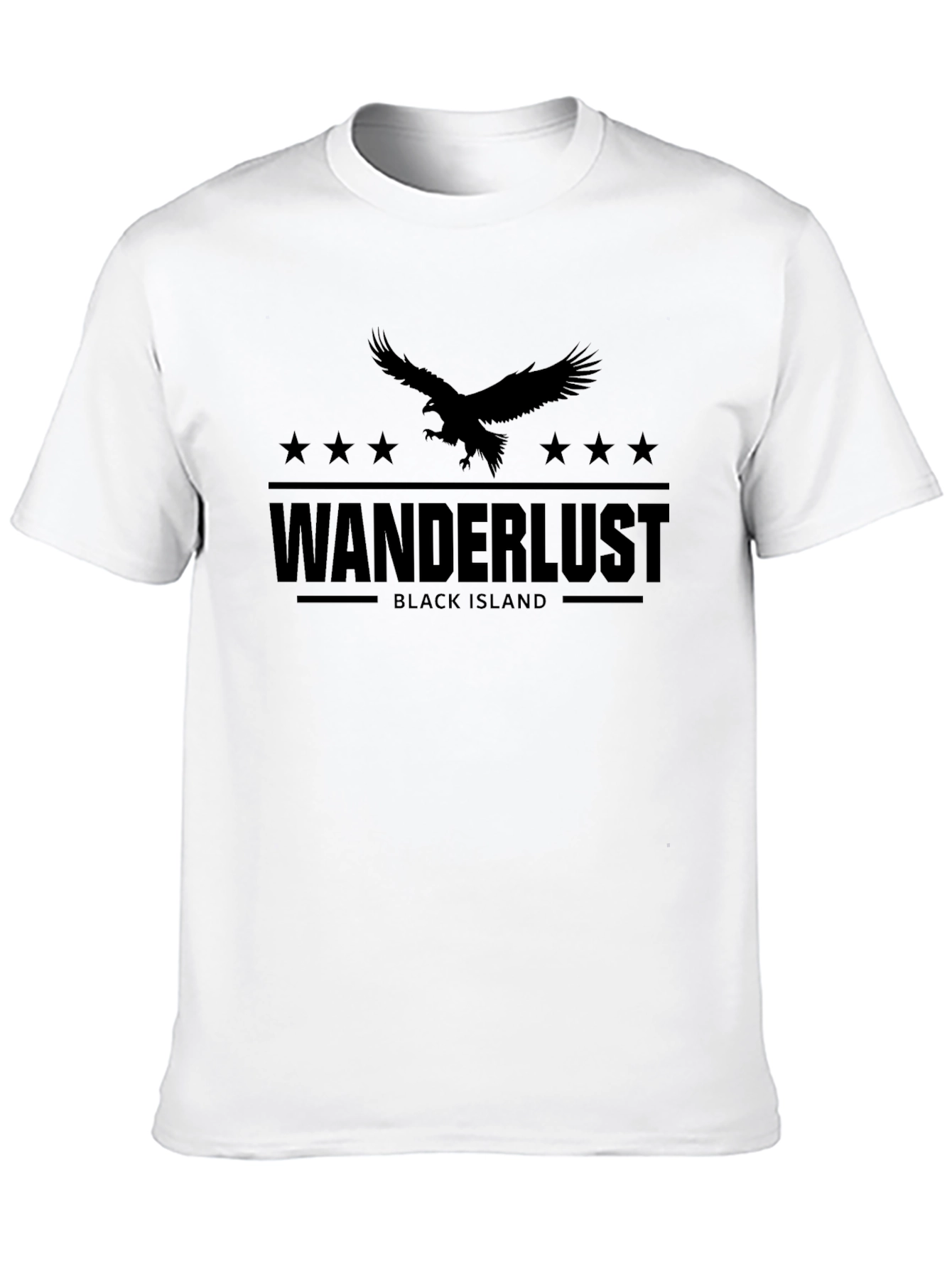 Wanderlust Black Island Mens Graphic Tee