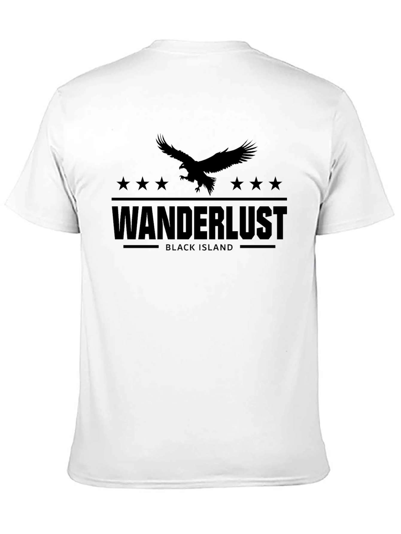 Wanderlust Black Island Mens Graphic Tee