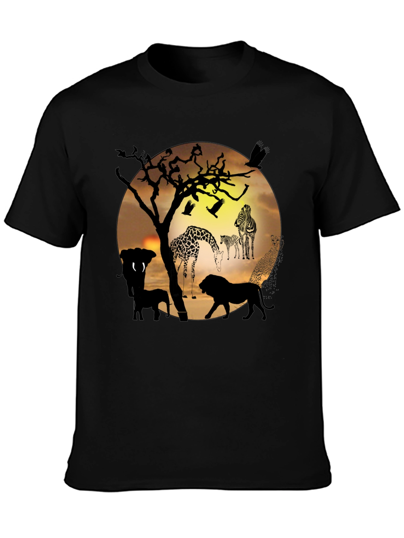 African Wildlife Silhouette T-Shirt