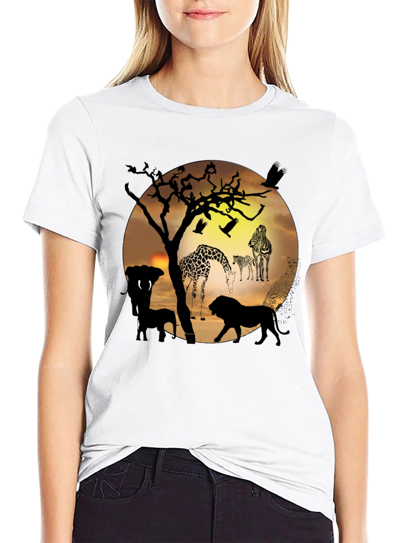 African Wildlife Silhouette T-Shirt