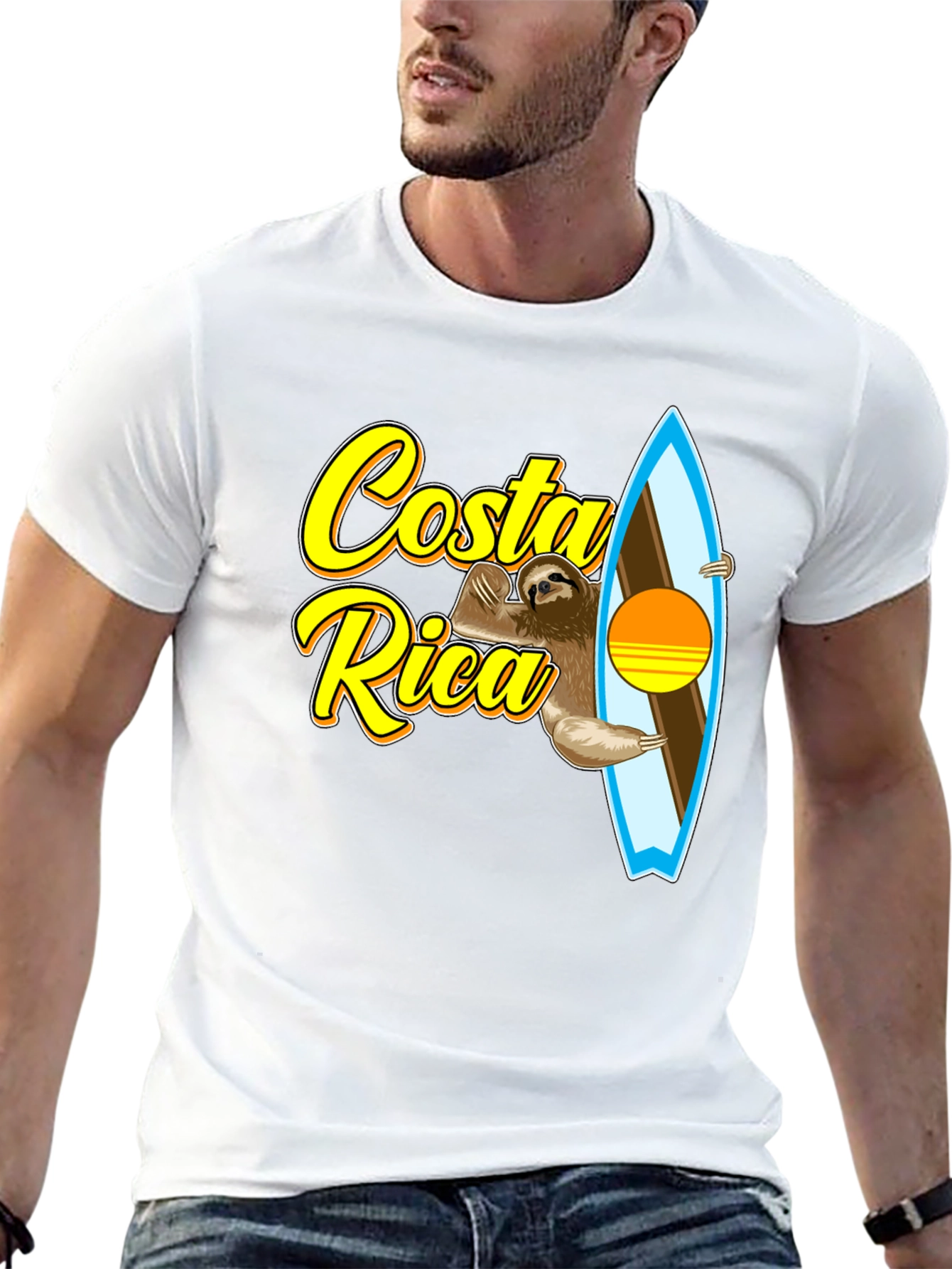 Costa Rica Sloth Surfing T-Shirt