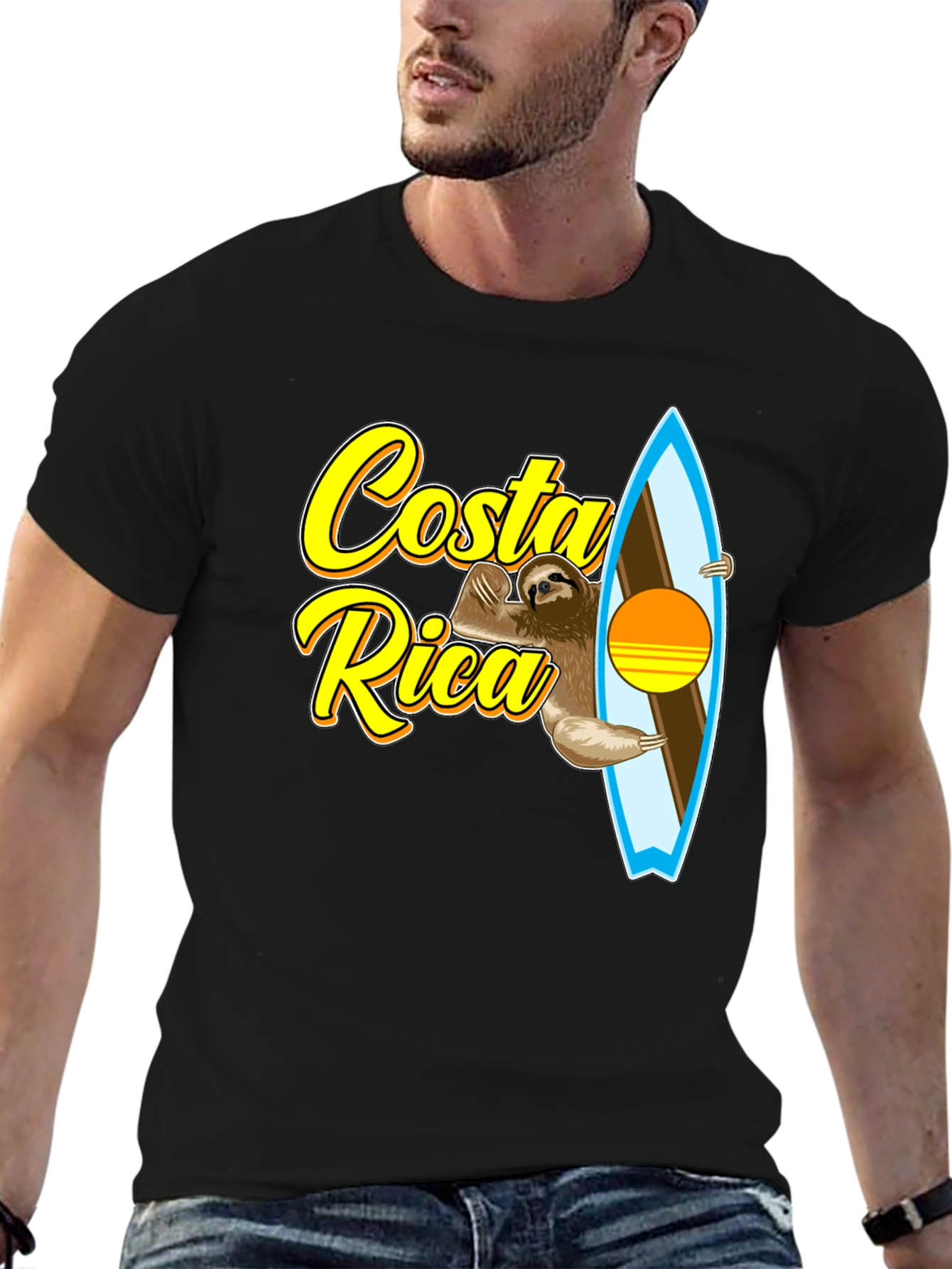 Costa Rica Sloth Surfing T-Shirt