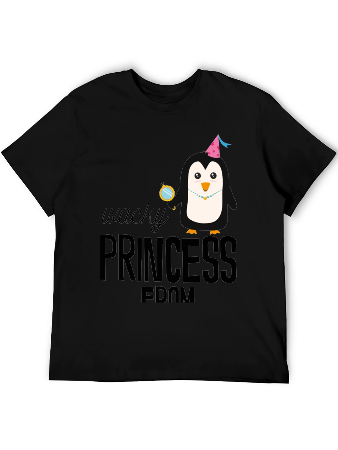 Wacky Princess Penguin T-Shirt - Funny Animal Graphic Tee