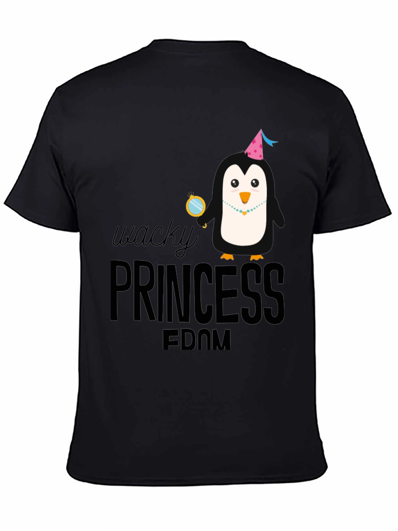 Wacky Princess Penguin T-Shirt - Funny Animal Graphic Tee