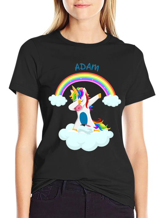 Adam Unicorn Rainbow Dabbing T-Shirt