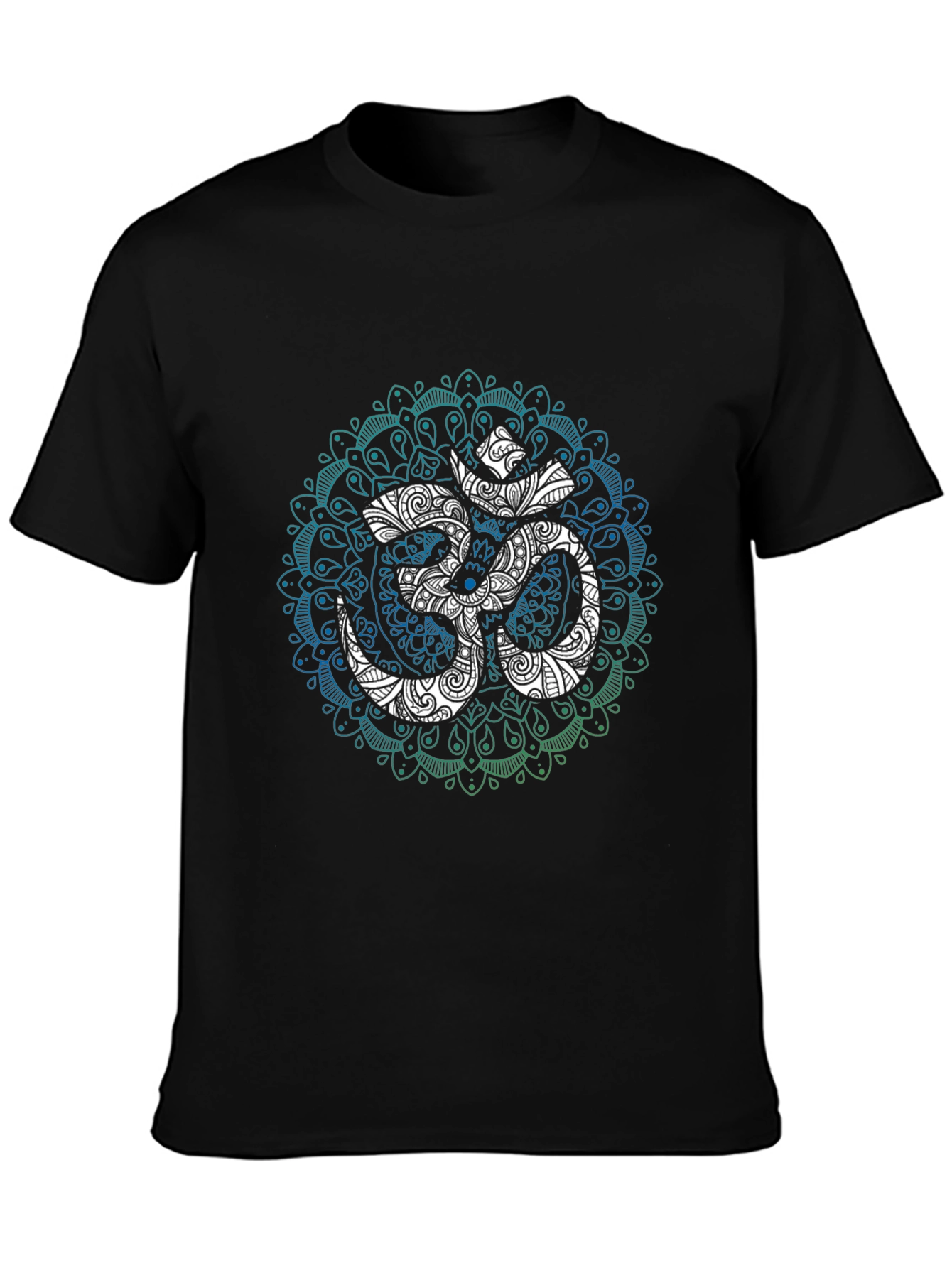 Om Mandala Graphic Tee - Black