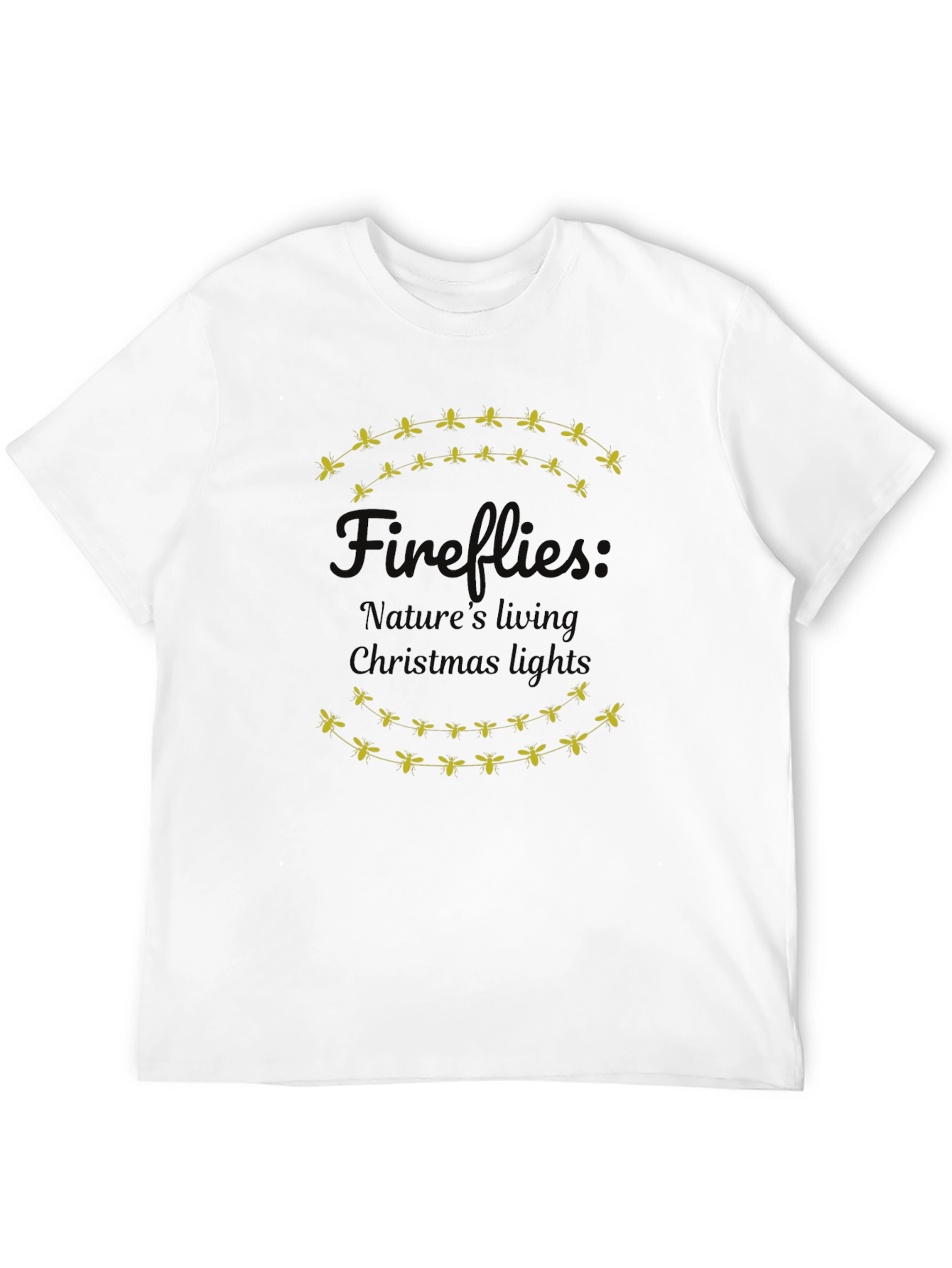 Fireflies Natures Living Christmas Lights Graphic Tee
