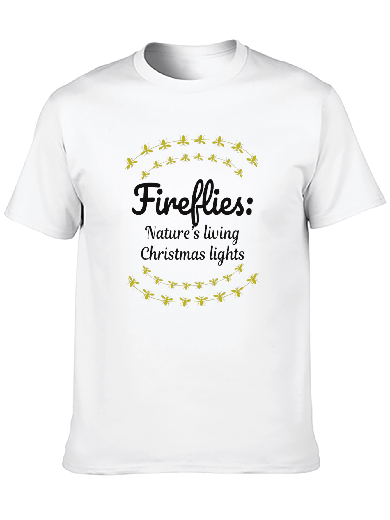 Fireflies Natures Living Christmas Lights Graphic Tee