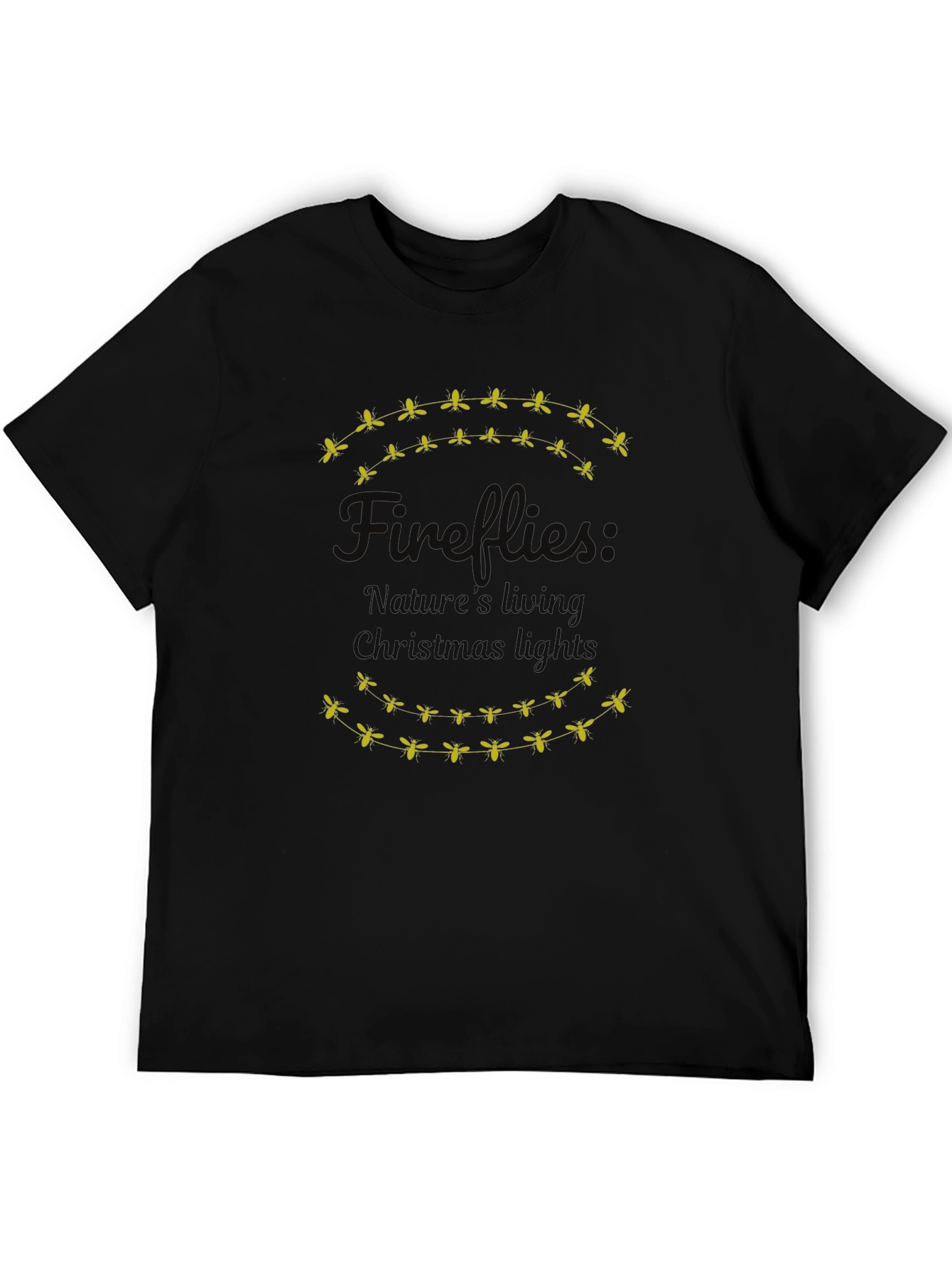Fireflies Natures Living Christmas Lights Graphic Tee