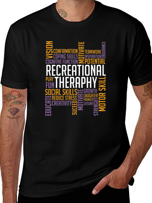 Recreational Therapy Word Art T-Shirt