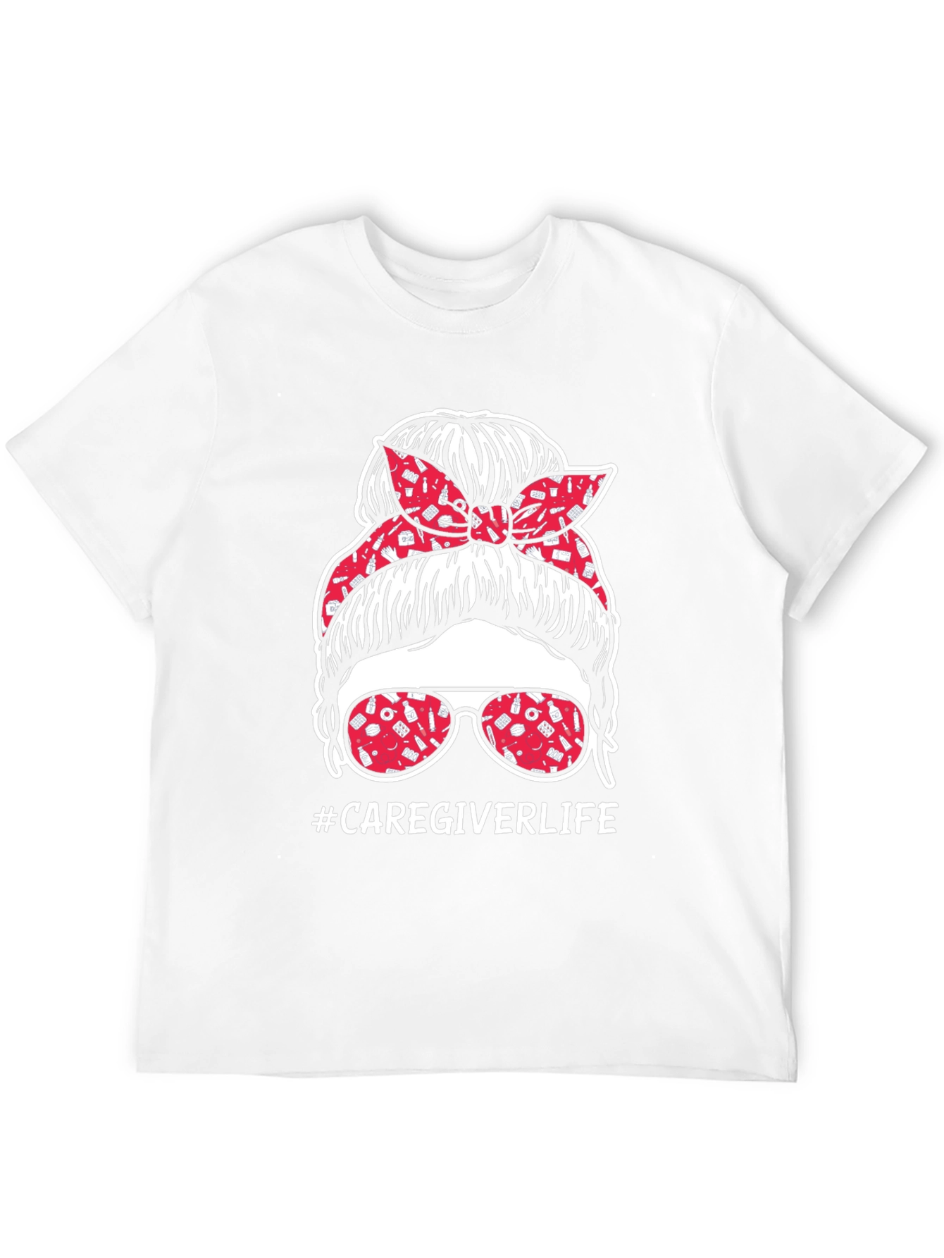 Caregiver Life Messy Bun T-Shirt