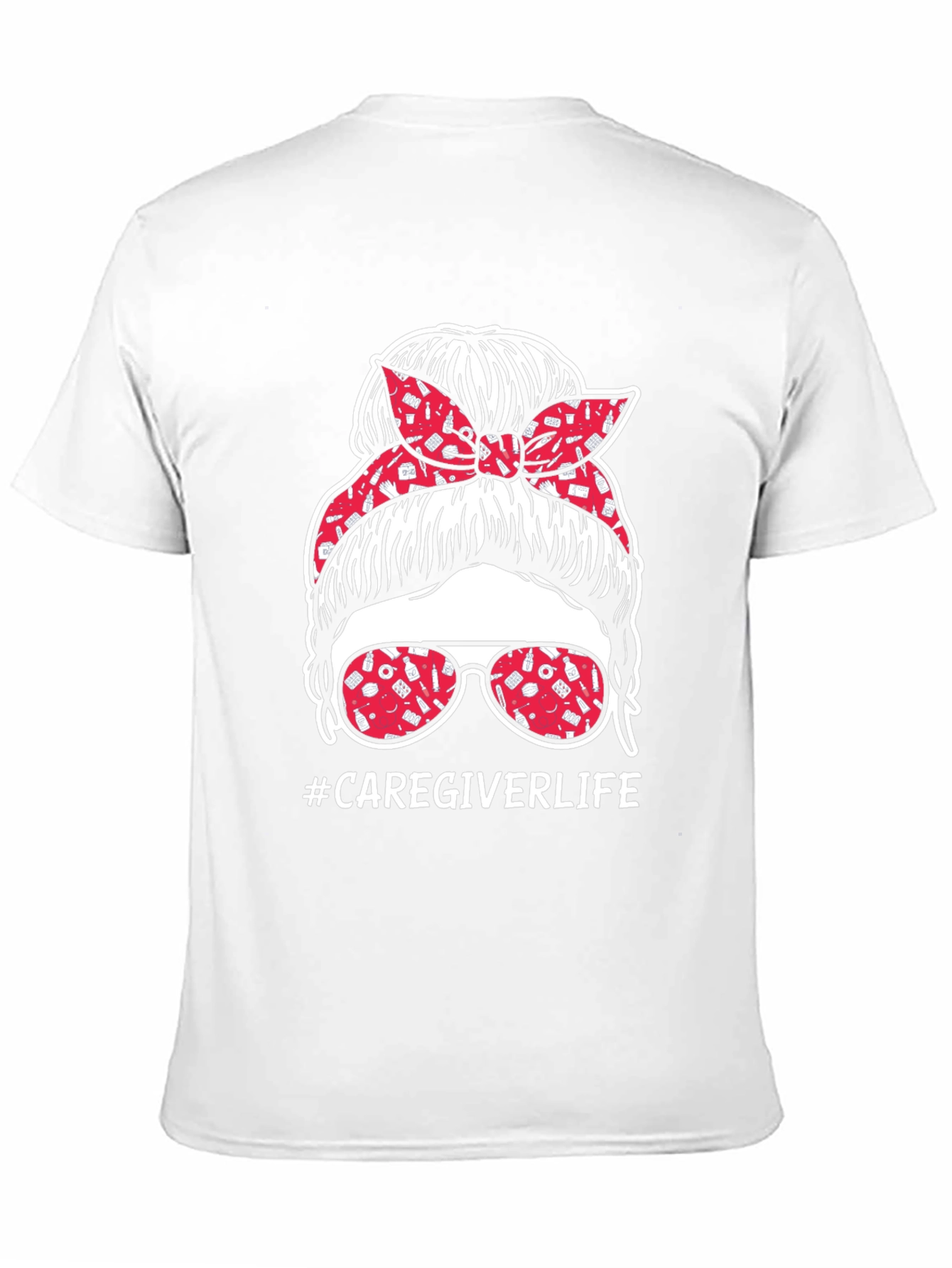 Caregiver Life Messy Bun T-Shirt
