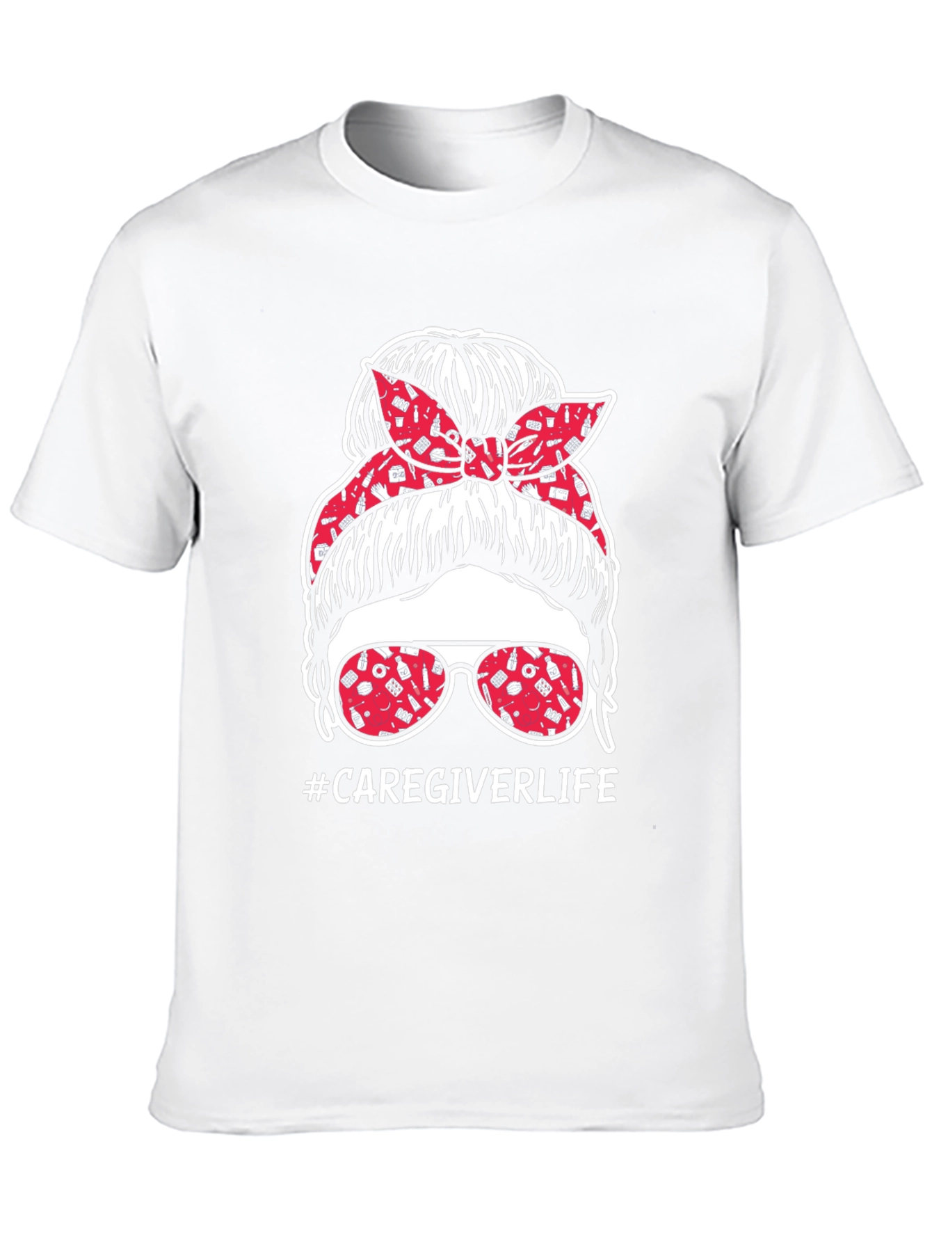 Caregiver Life Messy Bun T-Shirt