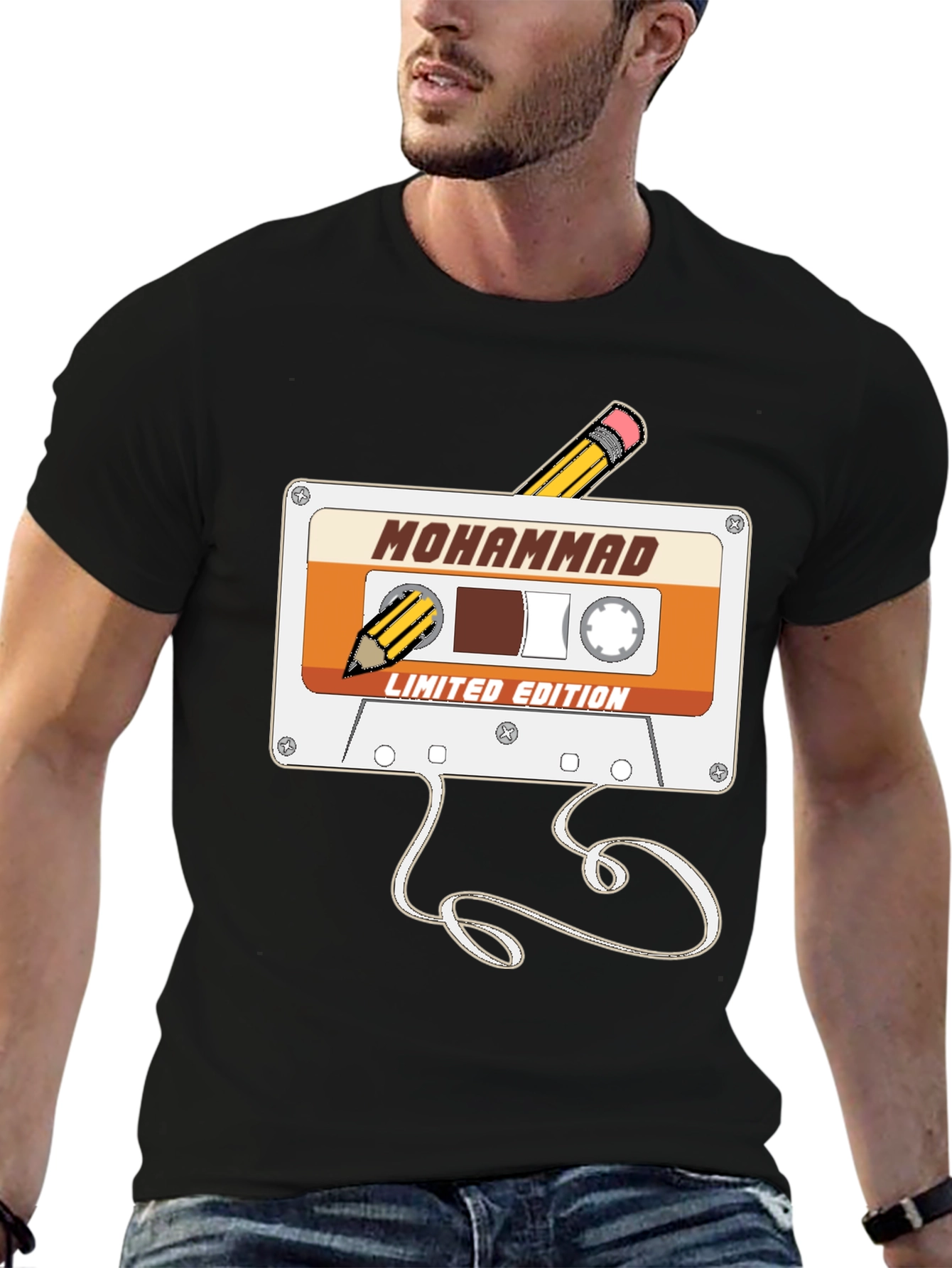 Retro Mohammad Cassette Tape T-Shirt