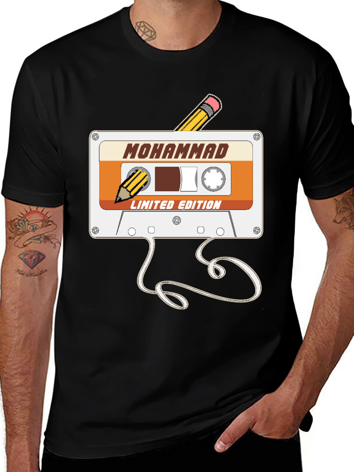 Retro Mohammad Cassette Tape T-Shirt