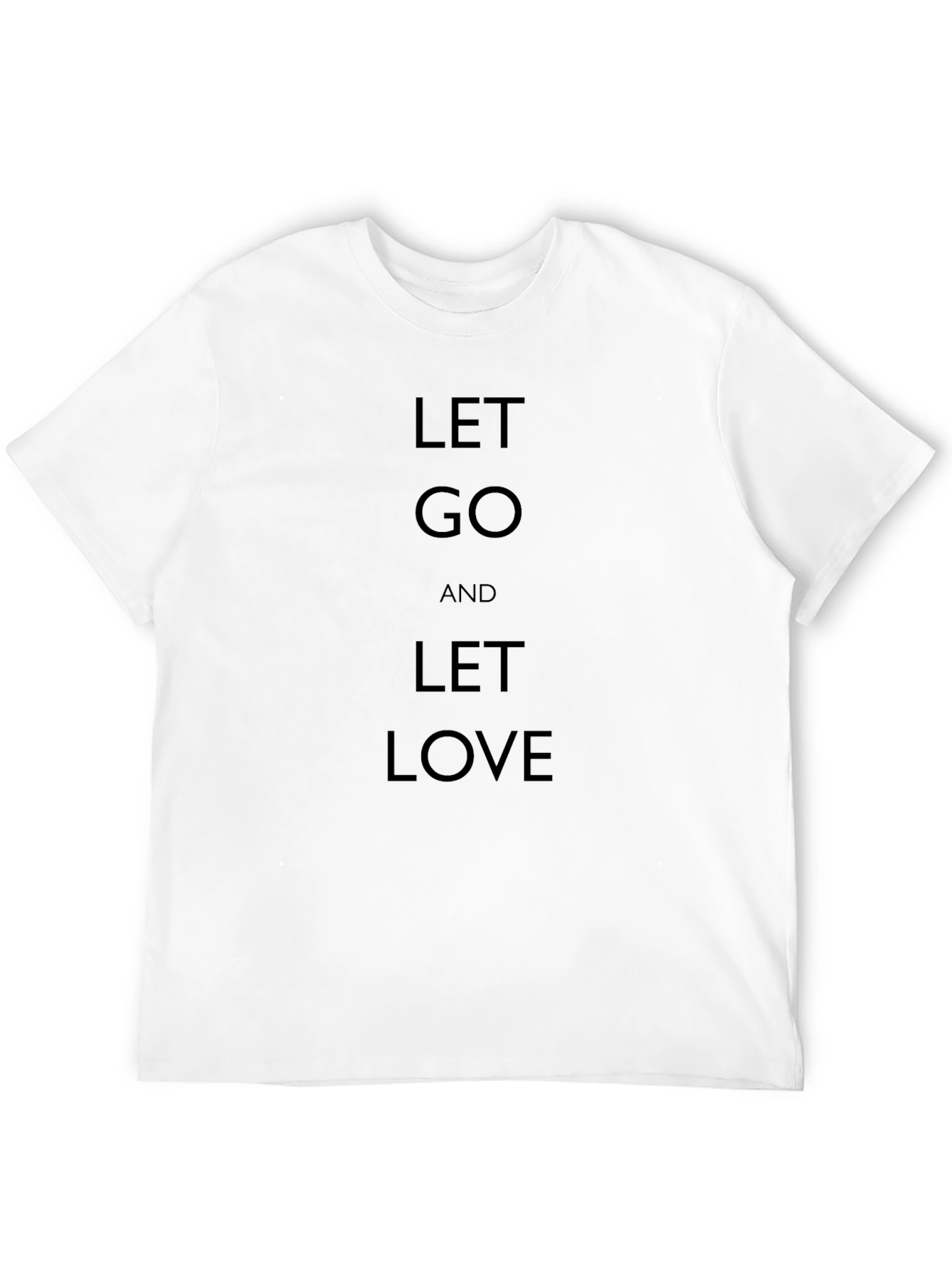 Let Go Let Love Black Graphic Tee