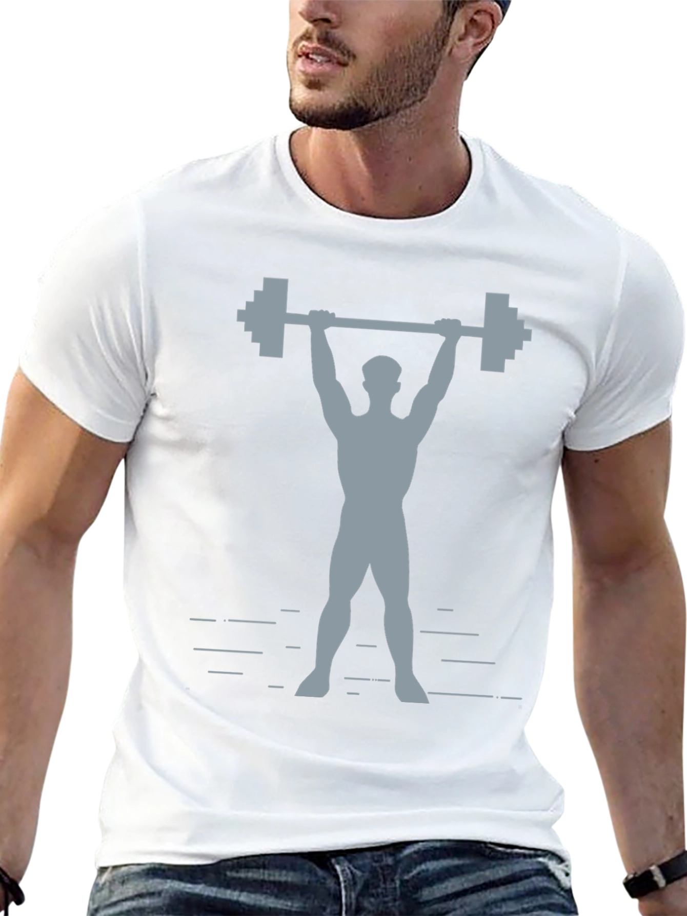 Weightlifting Graphic Tee - Black Cotton